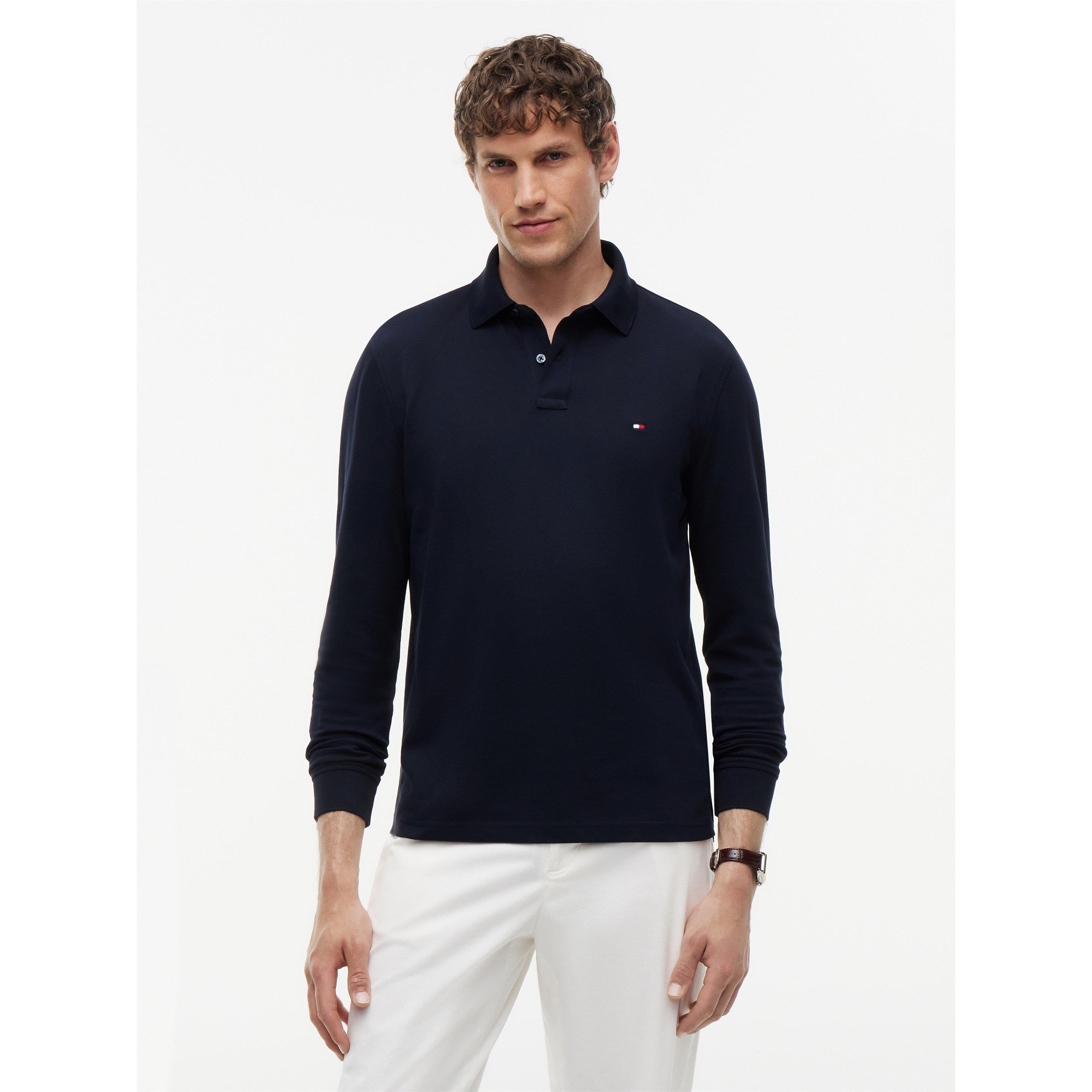 Navy Blue - Tommy Hilfiger - 1985 Long Sleeve Polo Shirt - 2