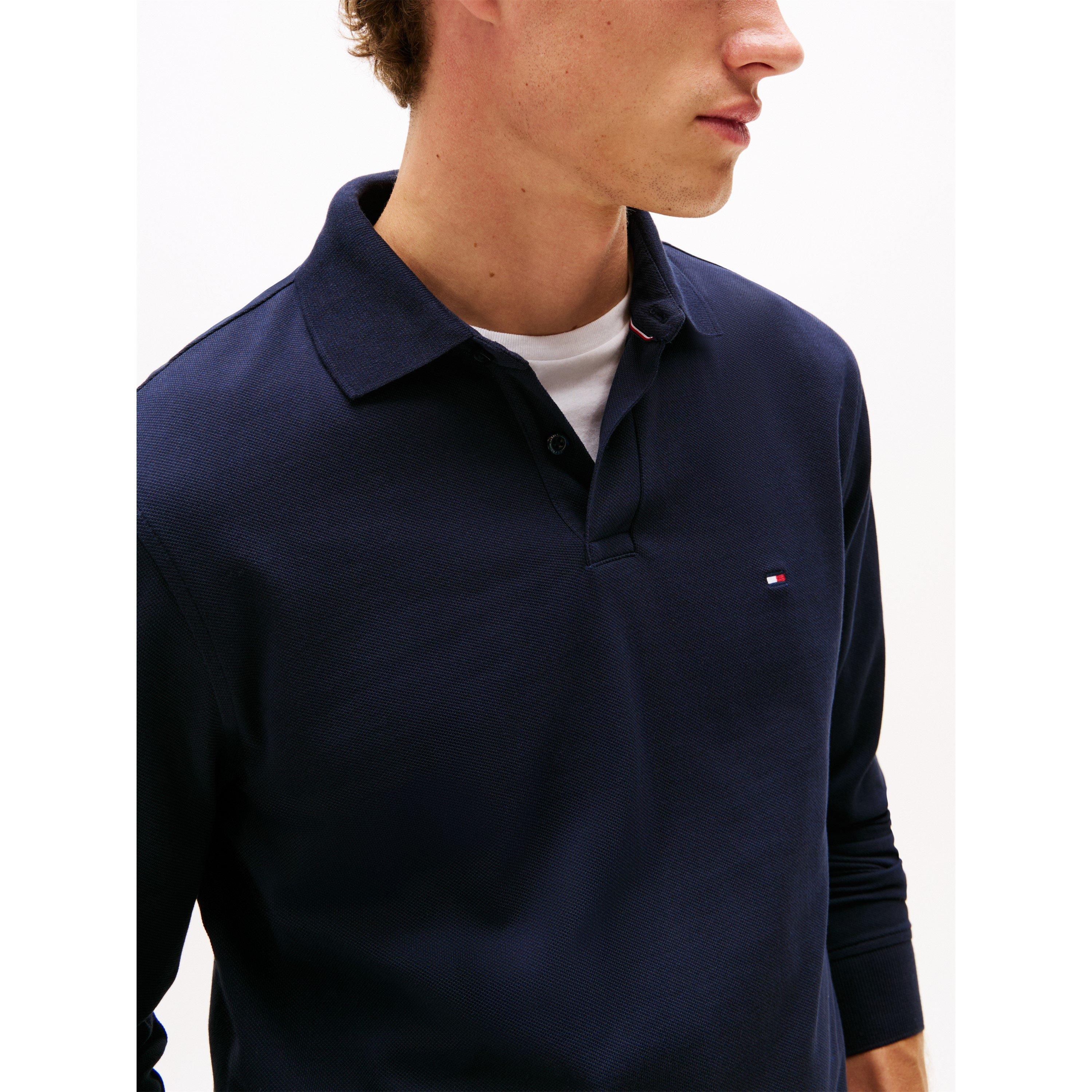 Navy Blue - Tommy Hilfiger - 1985 Long Sleeve Polo Shirt - 4