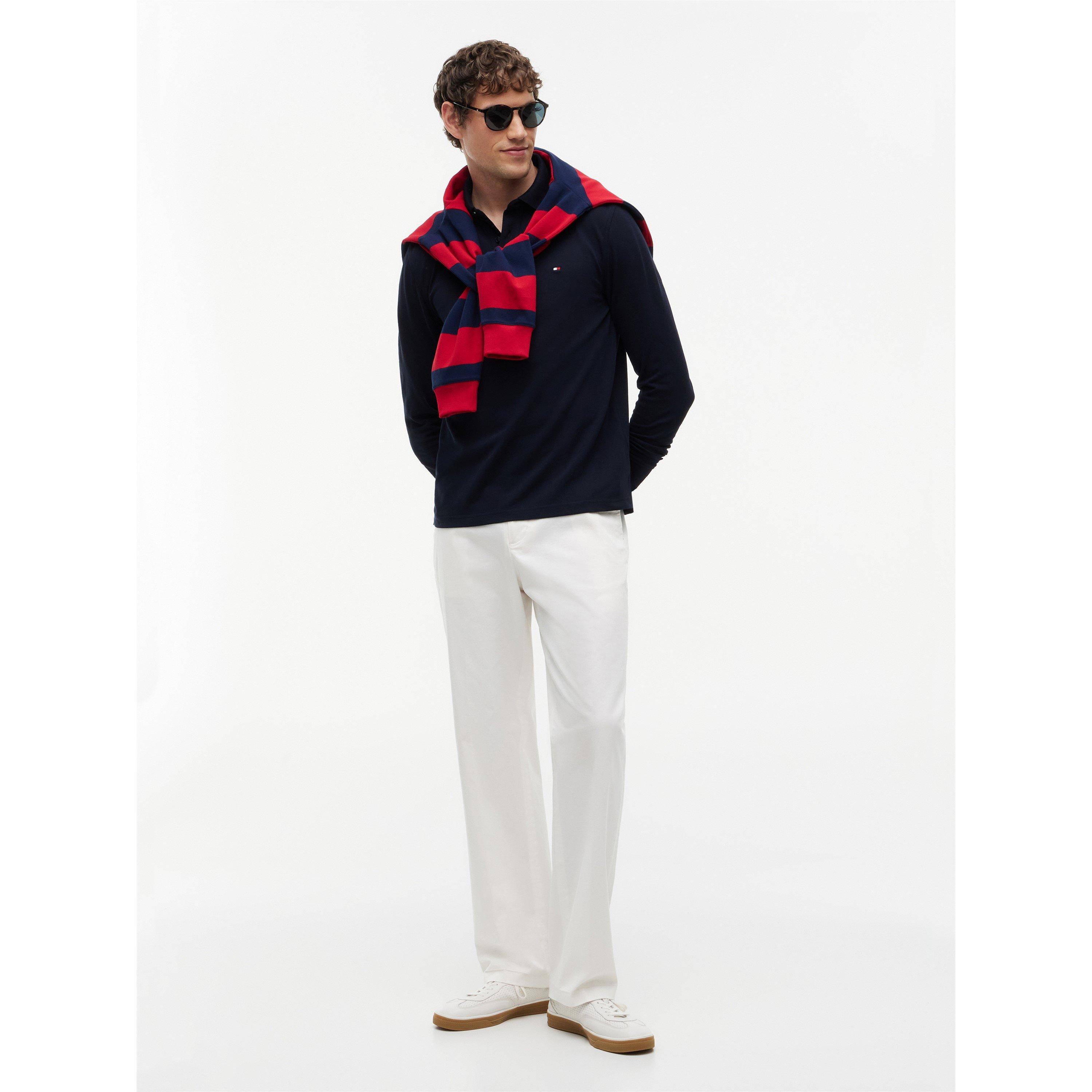 Navy Blue - Tommy Hilfiger - 1985 Long Sleeve Polo Shirt - 5