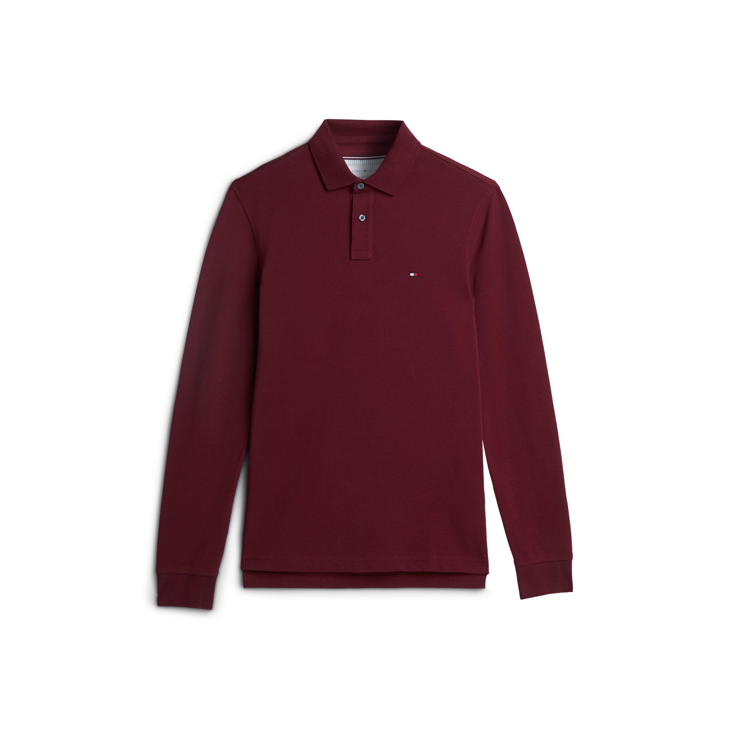 Tommy Hilfiger 1985 Long Sleeve Polo Shirt - Burgundy - M