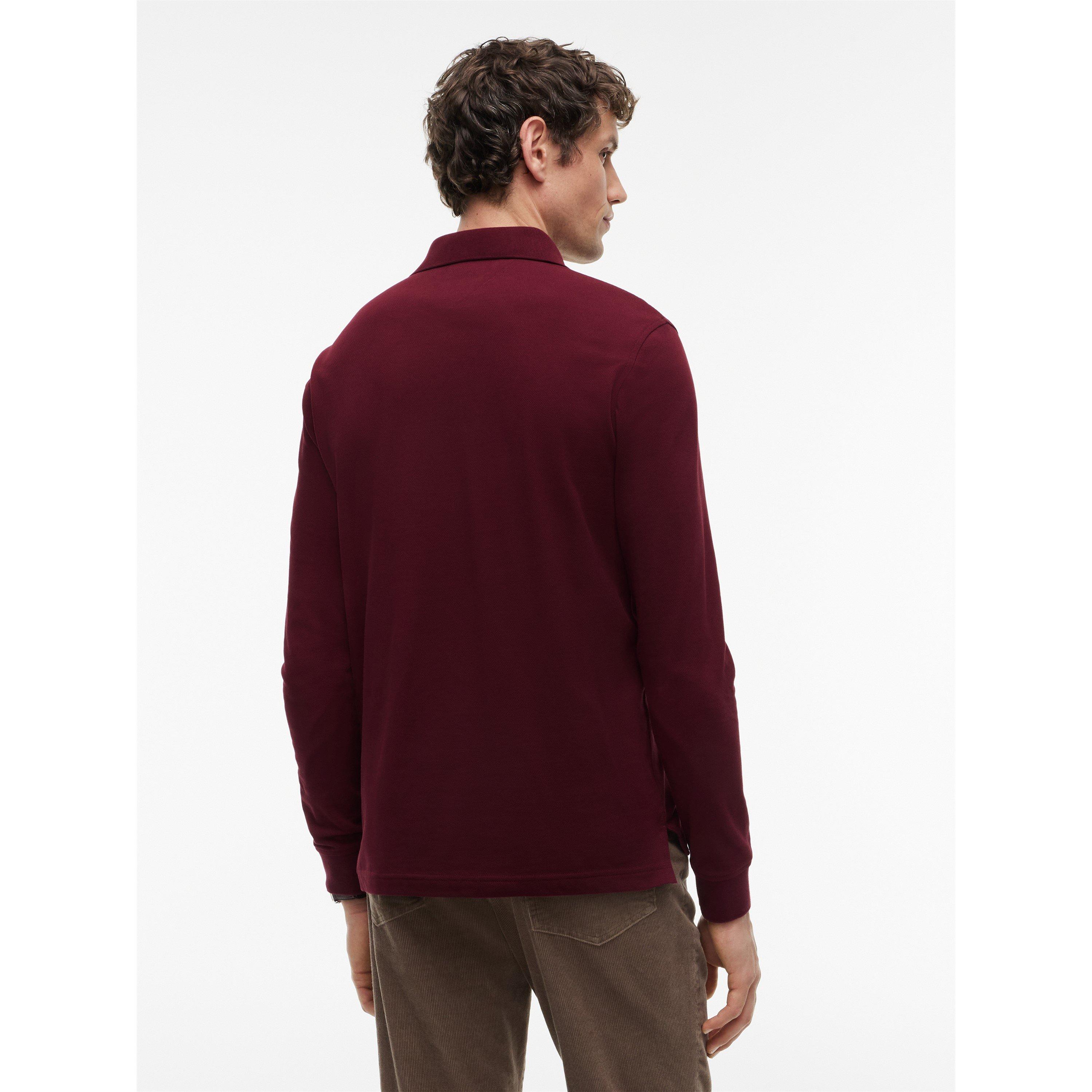 Burgundy - Tommy Hilfiger - 1985 Long Sleeve Polo Shirt - 5