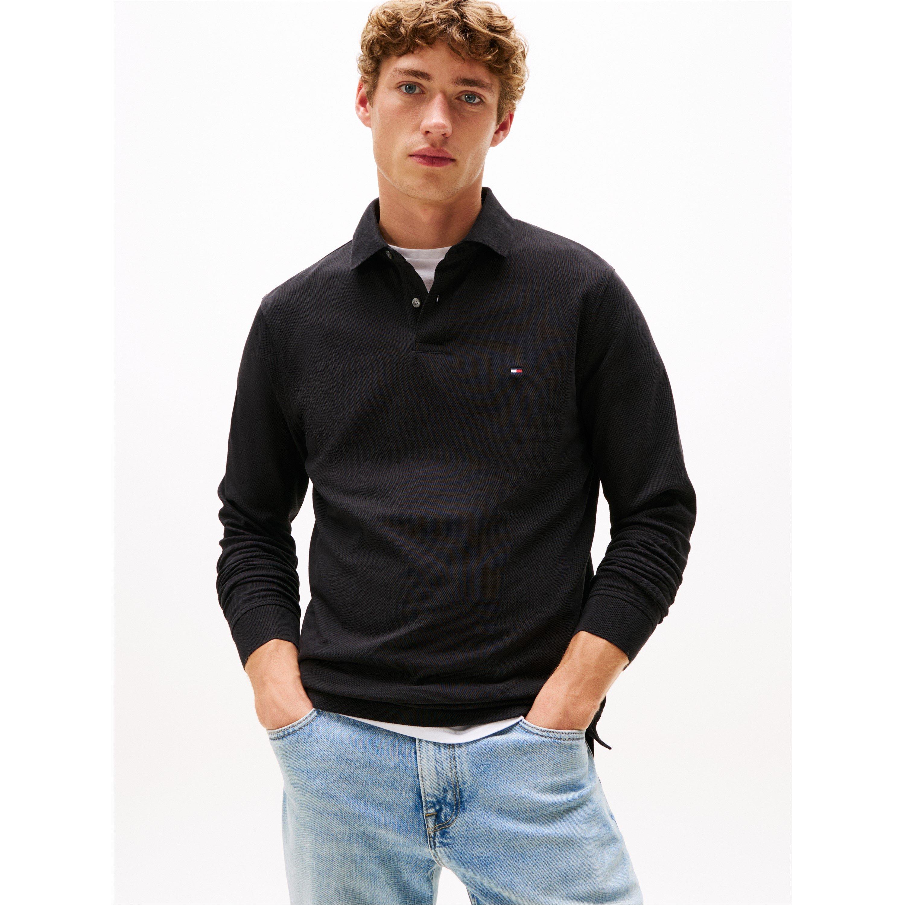 Black BDS - Tommy Hilfiger - 1985 Long Sleeve Polo Shirt - 2
