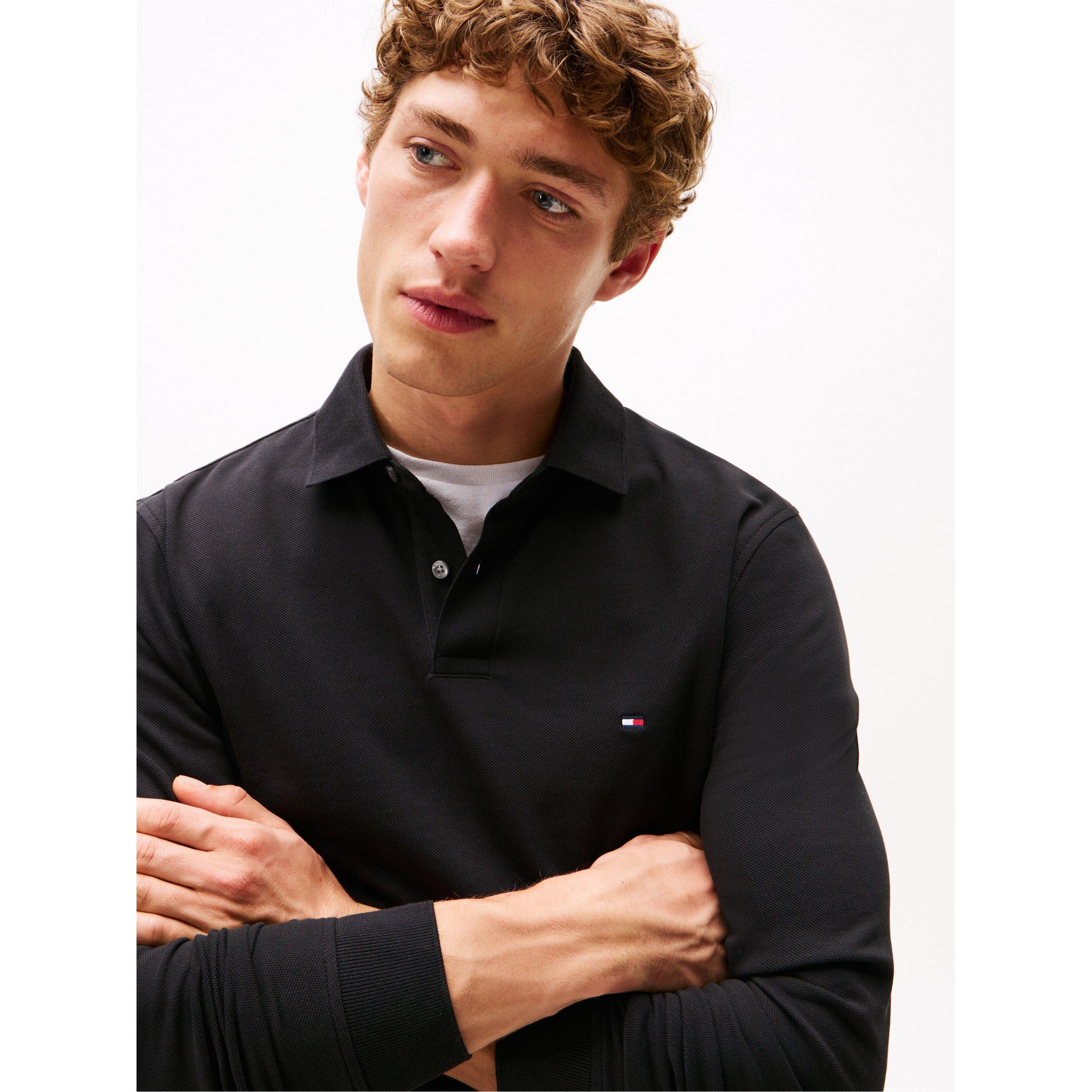 Black BDS - Tommy Hilfiger - 1985 Long Sleeve Polo Shirt - 5
