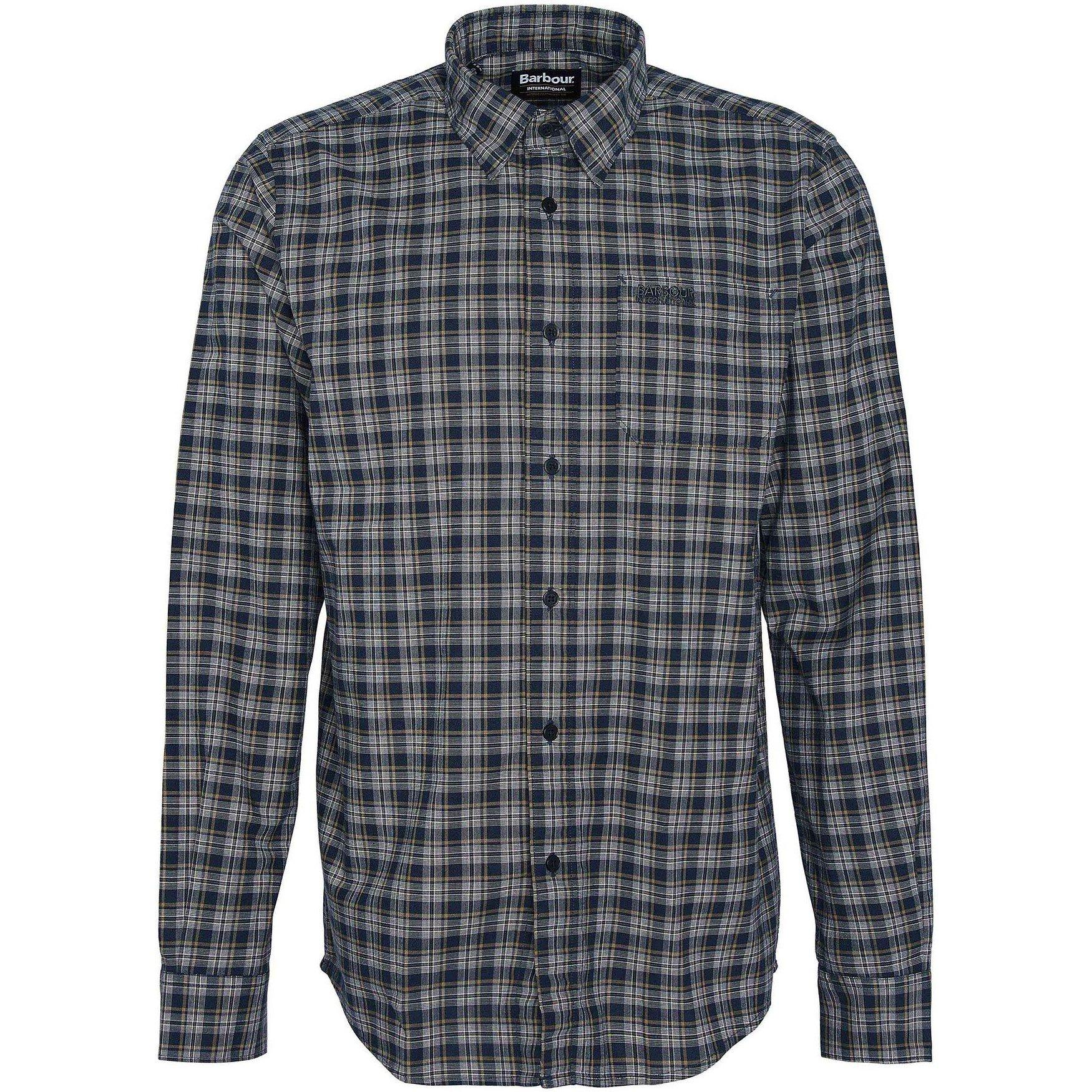 Olive OL32 - Barbour International - Hawks Regular Long-Sleeved Oxford Shirt - 6