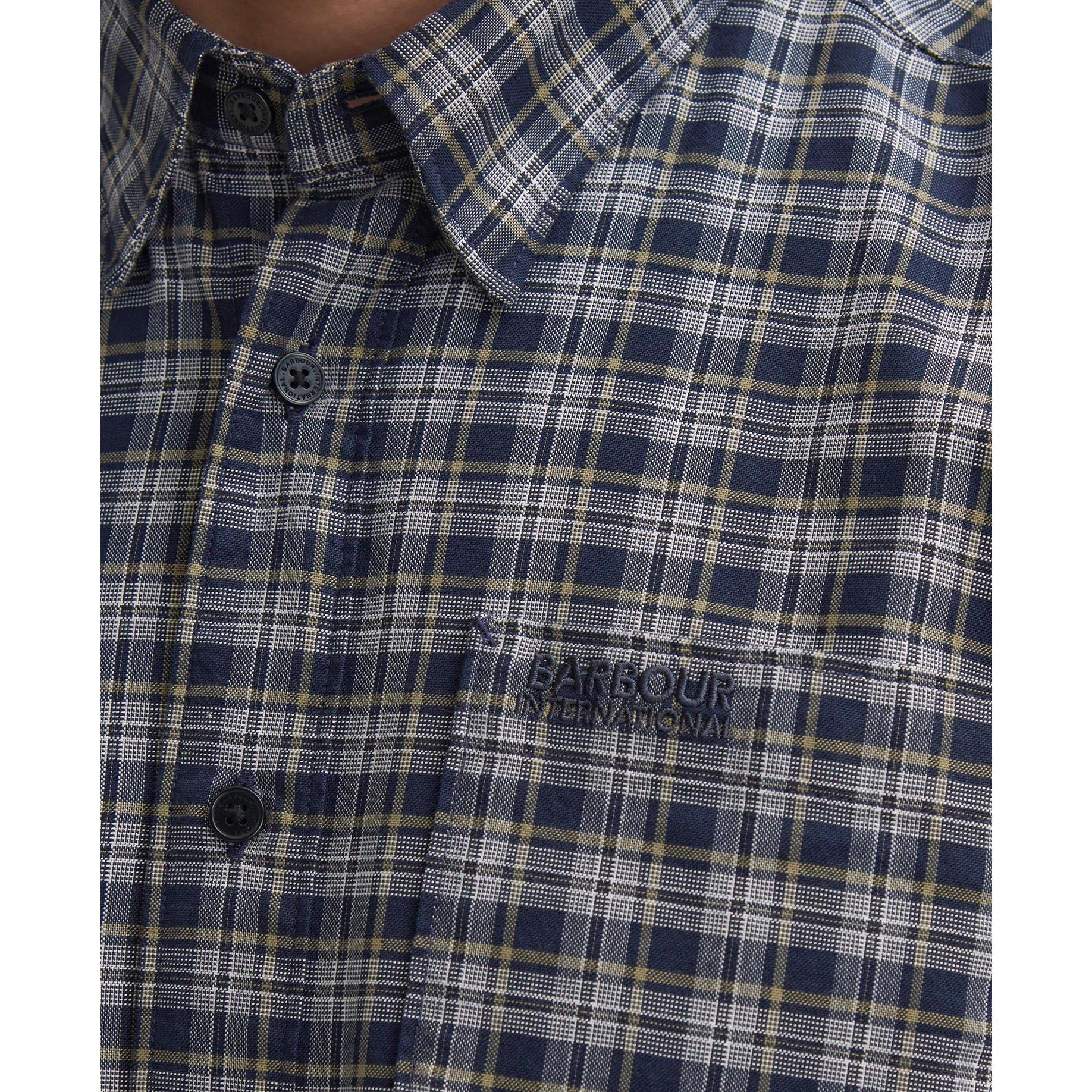 Olive OL32 - Barbour International - Hawks Regular Long-Sleeved Oxford Shirt - 5