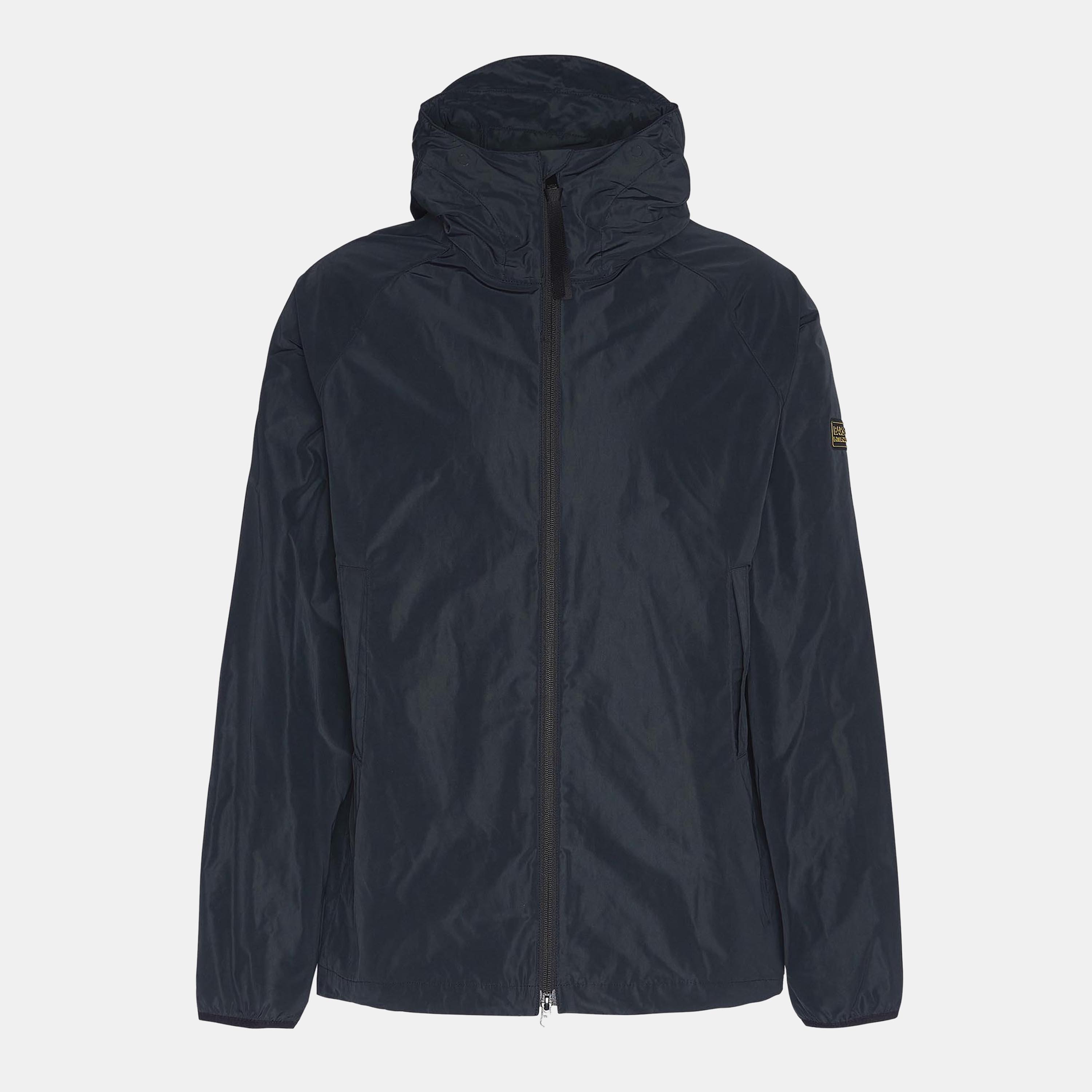 Black BK11 - Barbour International - Men's Porter Showerproof Hooded Long Sleeve Rain Anorak - 1