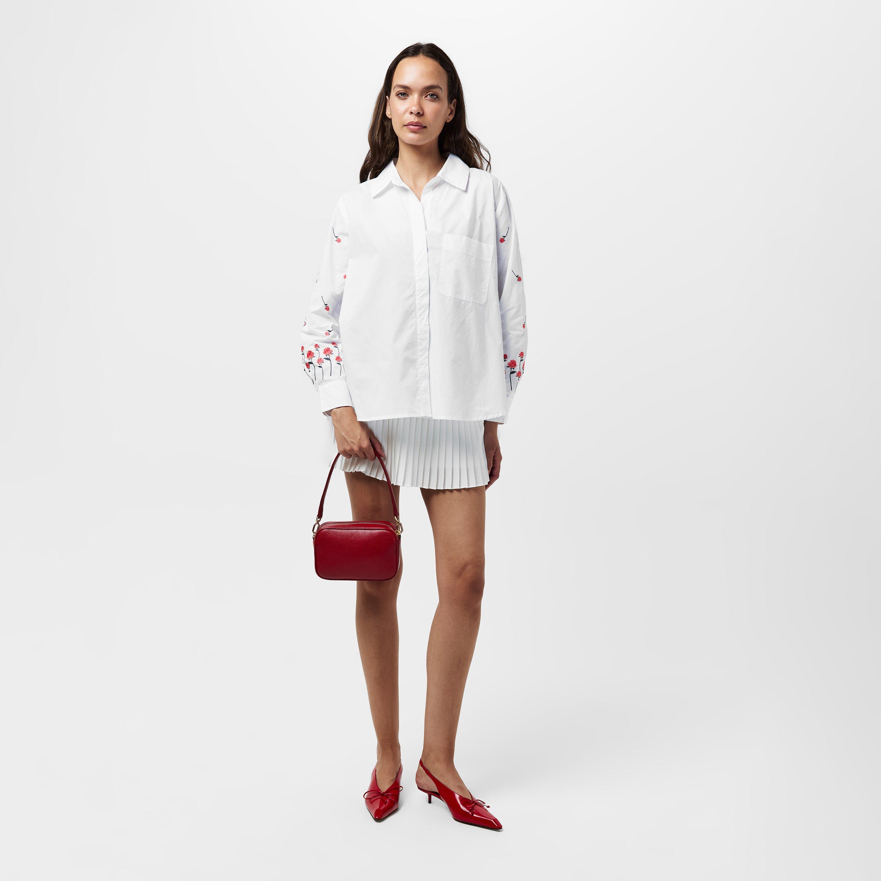 Linen White - French Connection - Women's Rhodes Long-Sleeve Blouse - 5