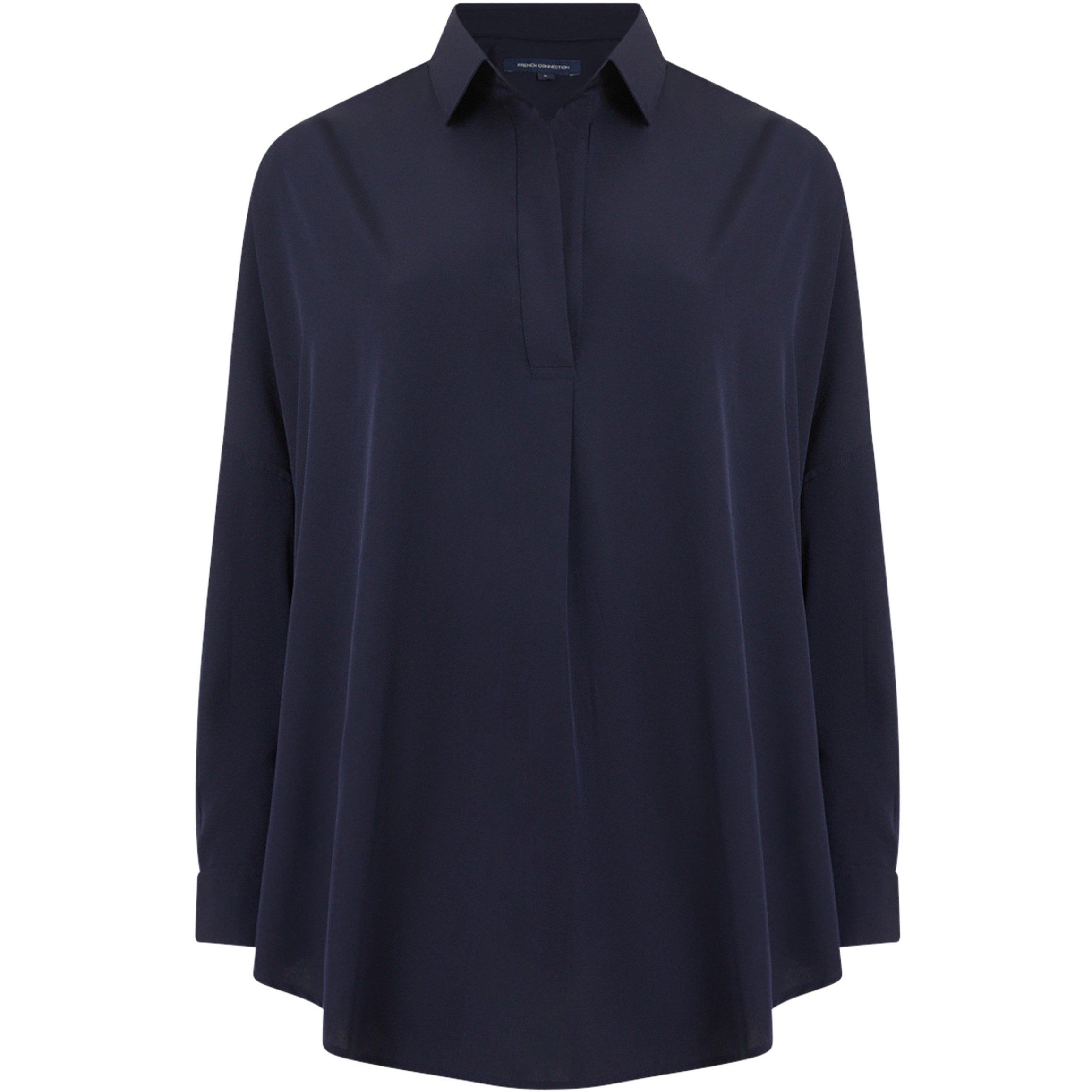 Utility Blue - French Connection - Women's Rhodes Long-Sleeve Blouse - 6