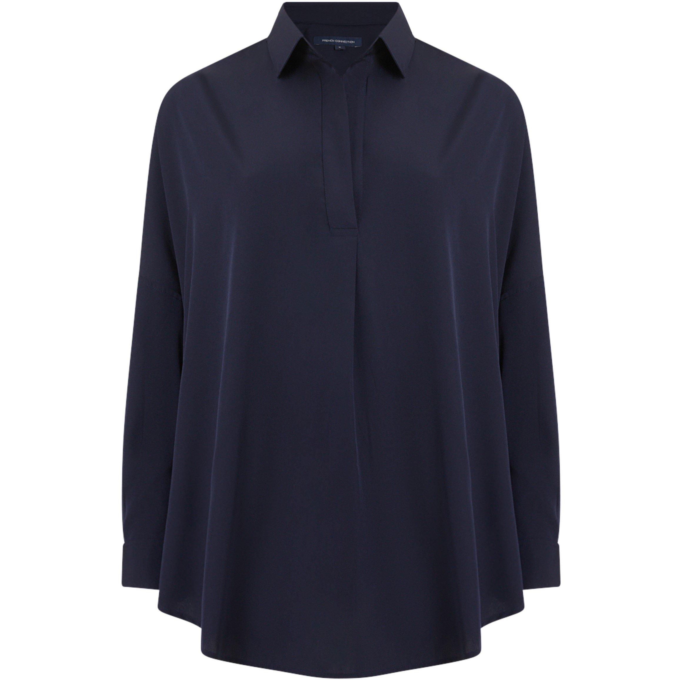 Utility Blue - French Connection - Women's Rhodes Long-Sleeve Blouse - 5