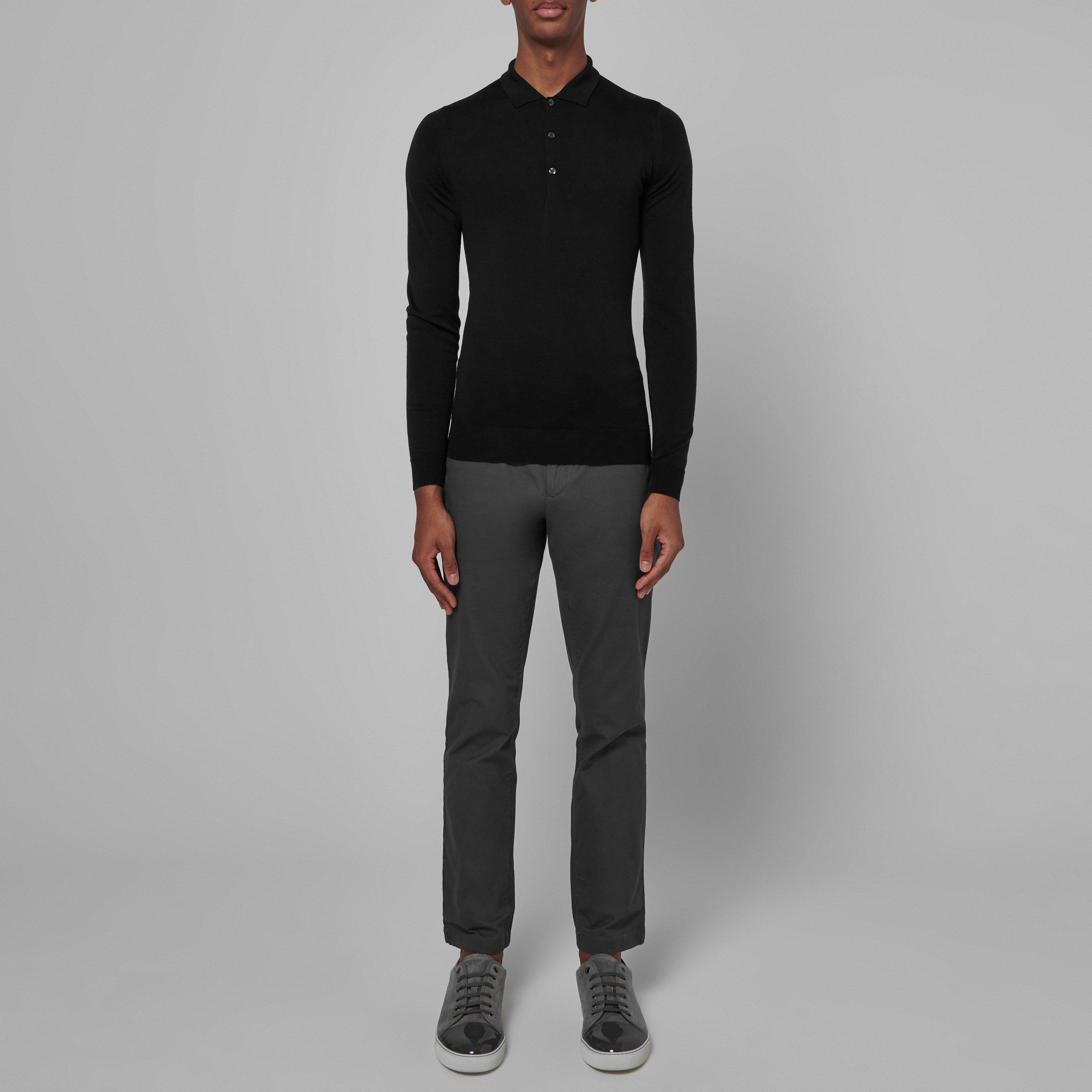 Black - John Smedley - Belper Polo Shirt - 6