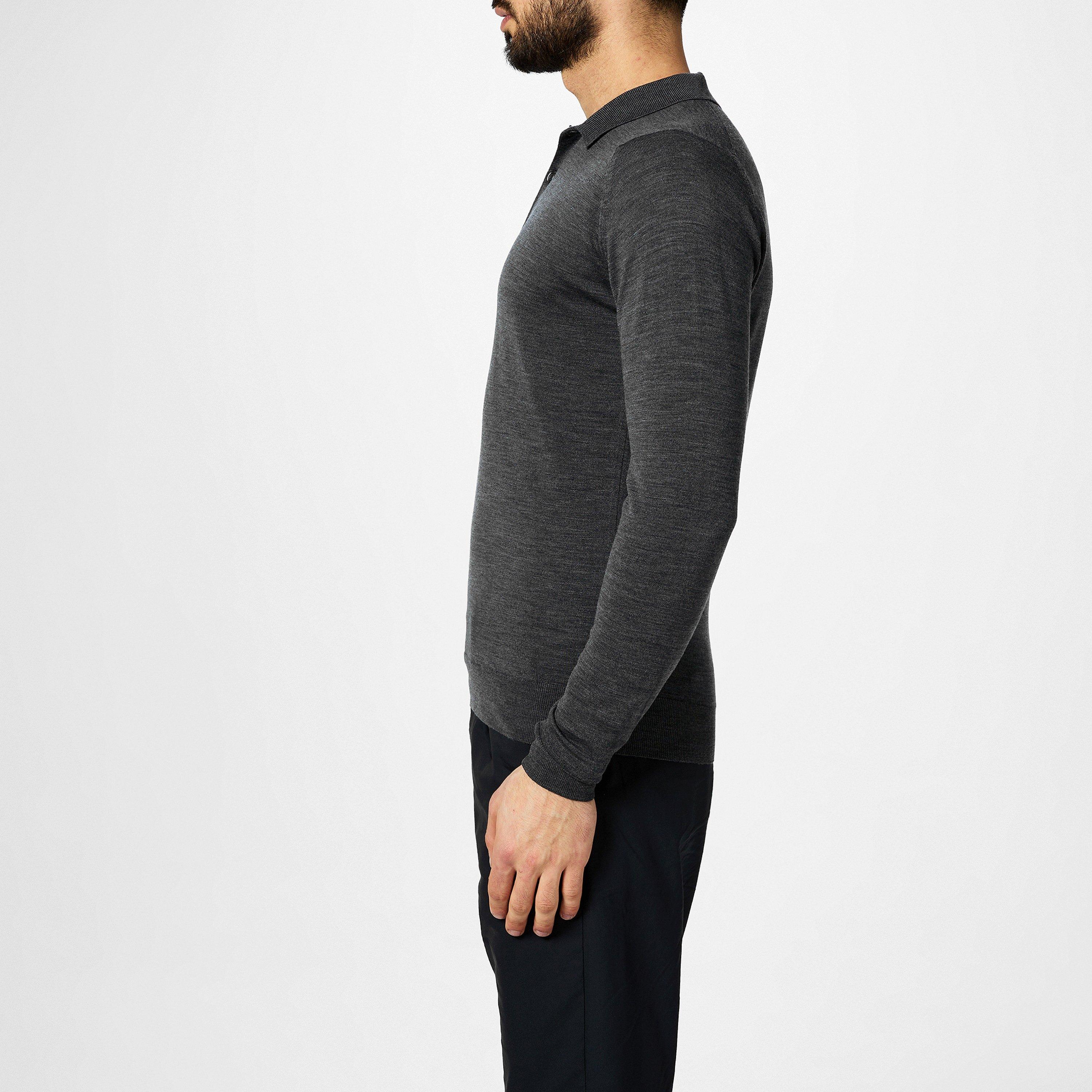 Charcoal - John Smedley - Belper Polo Shirt - 5