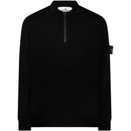 Stone Island Half Zip Knit Polo Top