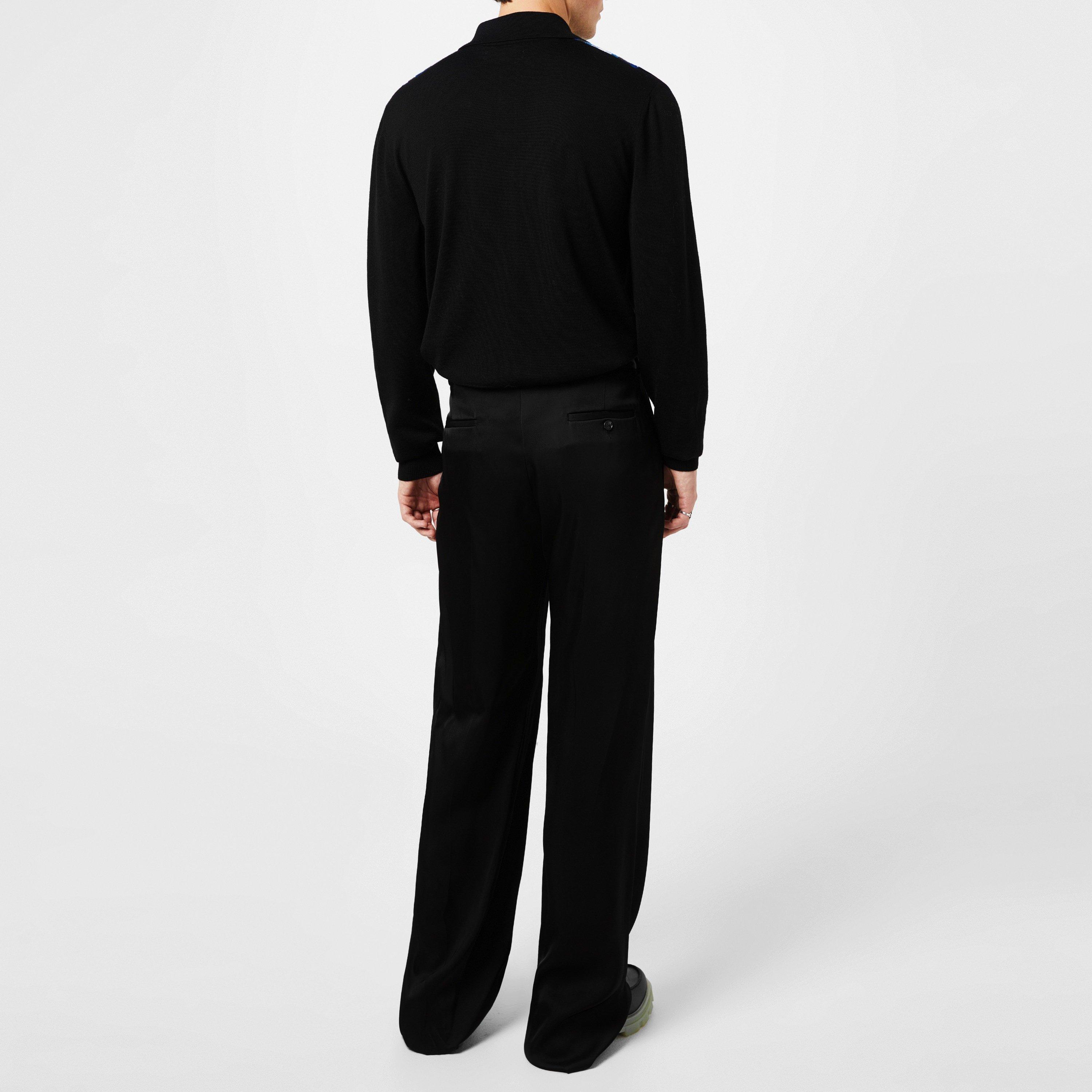 Black - Amiri - Crystal Long Sleeve Polo Shirt - 4