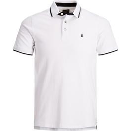 Jack and Jones Jack Paulos Tipped Pique Short Sleeve Polo Shirt