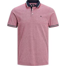 Jack and Jones Jack Paulos Tipped Pique Short Sleeve Polo Shirt