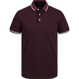 Jack and Jones Paulos Tipped Pique Short Sleeve Polo Shirt