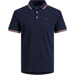 Jack and Jones Paulos Tipped Pique Short Sleeve Polo Shirt