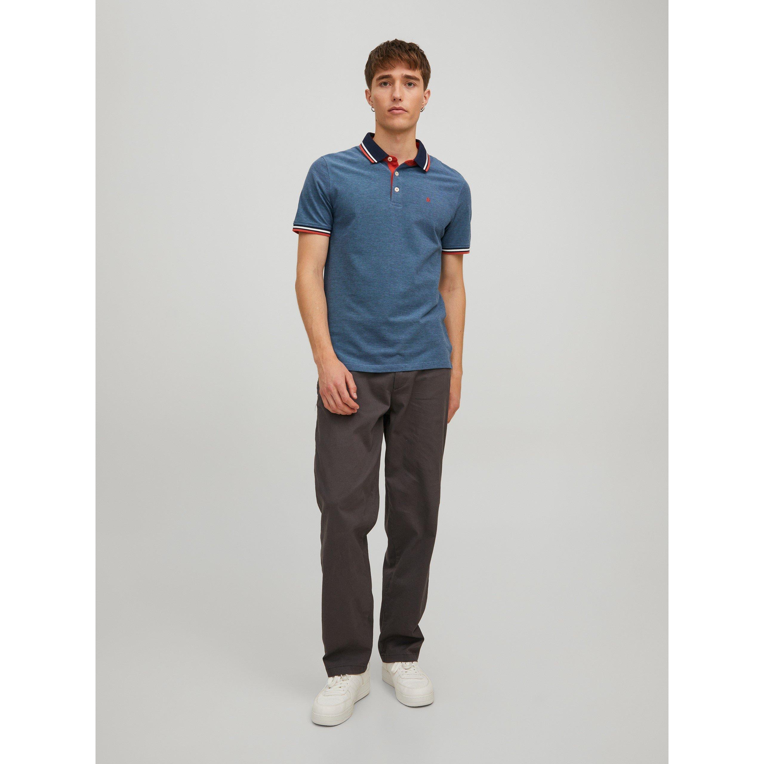 Bleu denim - Jack and Jones - Paulos Tipped Pique Short Sleeve Polo Shirt - 3