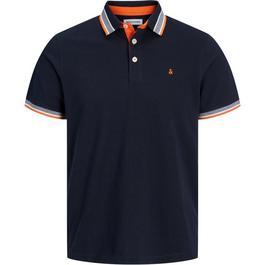 Jack and Jones Paulos Tipped Pique Short Sleeve Polo Shirt
