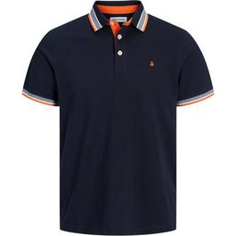 Jack and Jones Paulos Tipped Pique Short Sleeve Polo Shirt