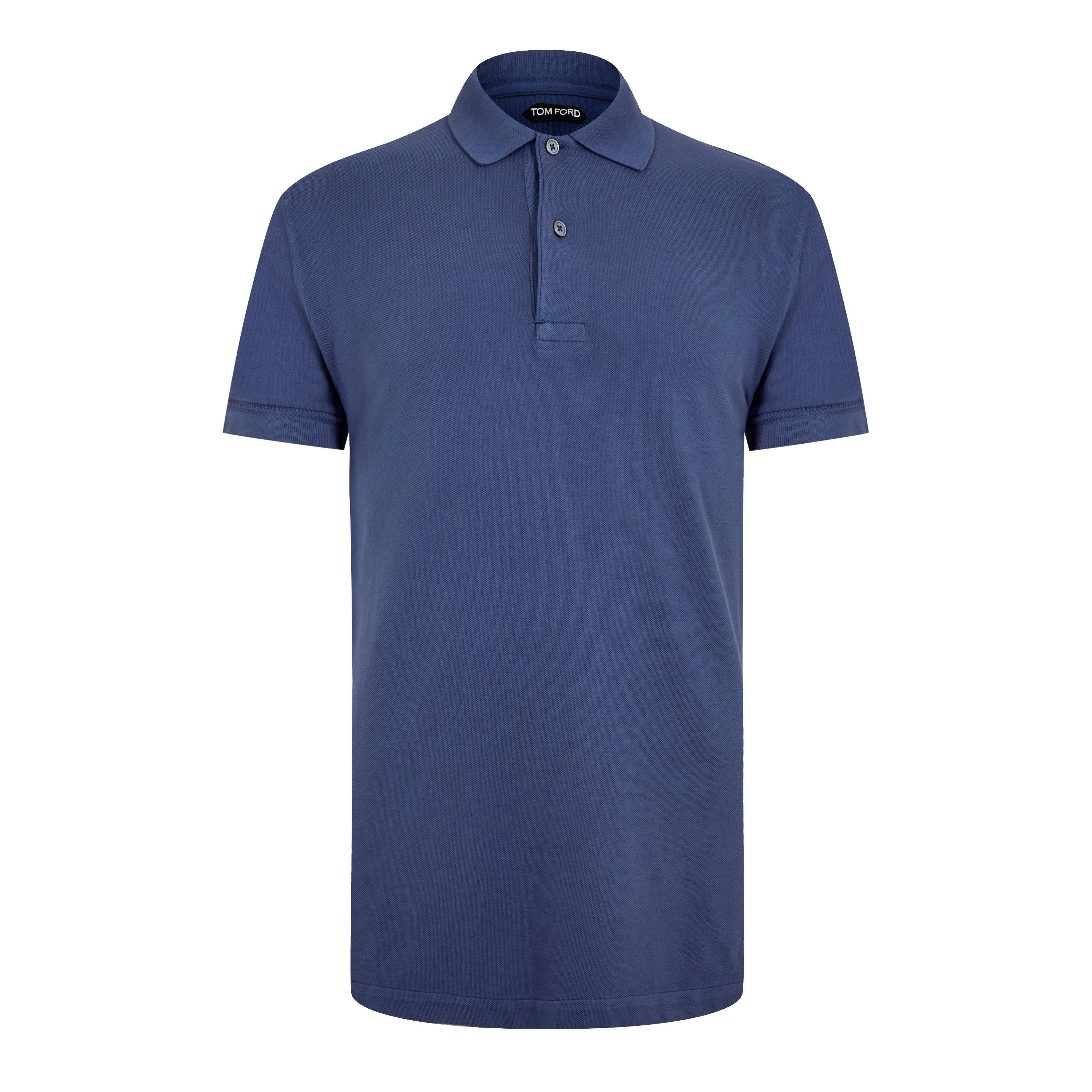 Navy HB901 - Tom Ford - Pique Polo Shirt - 7