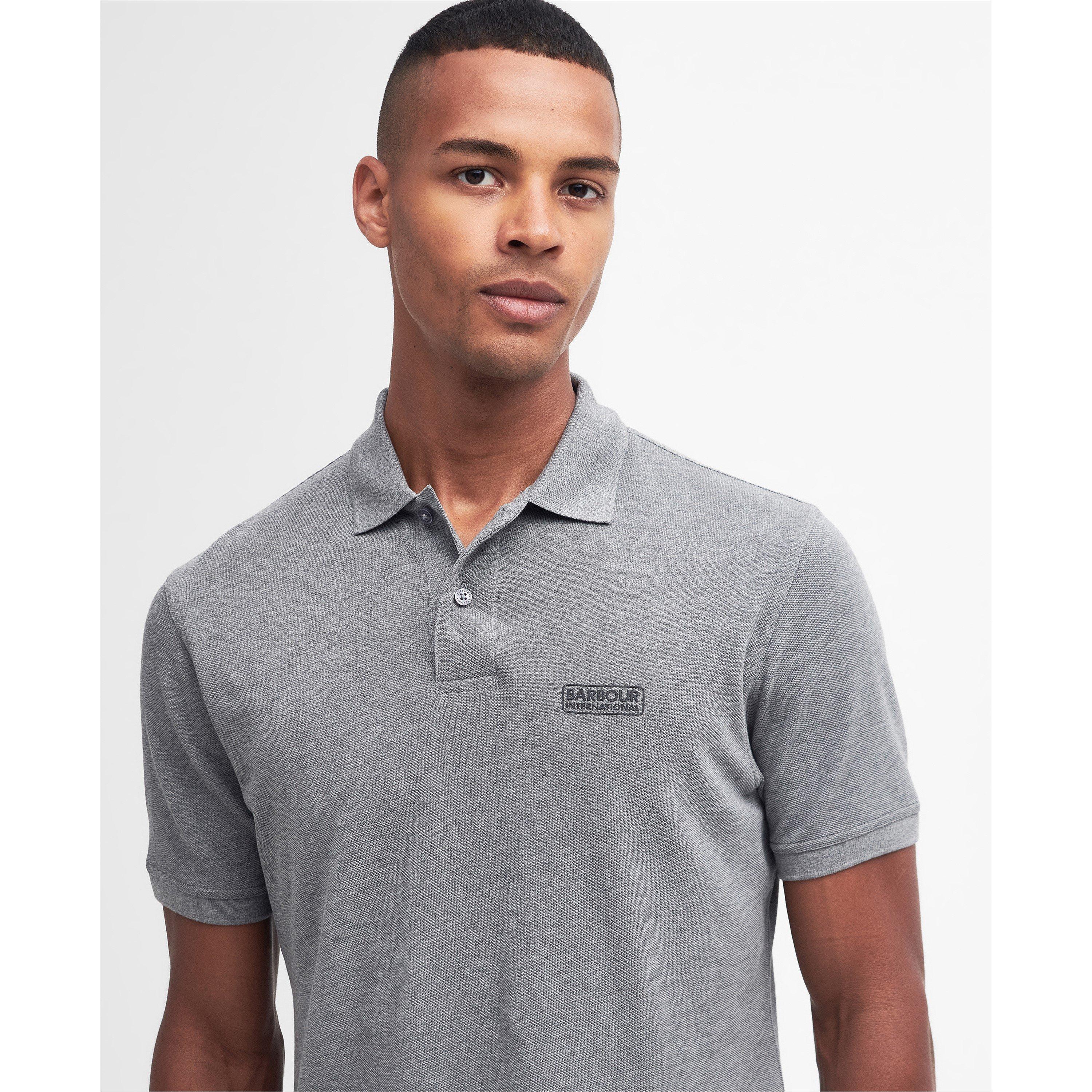 Grey GY74 - Barbour International - Essential Polo Shirt - 5