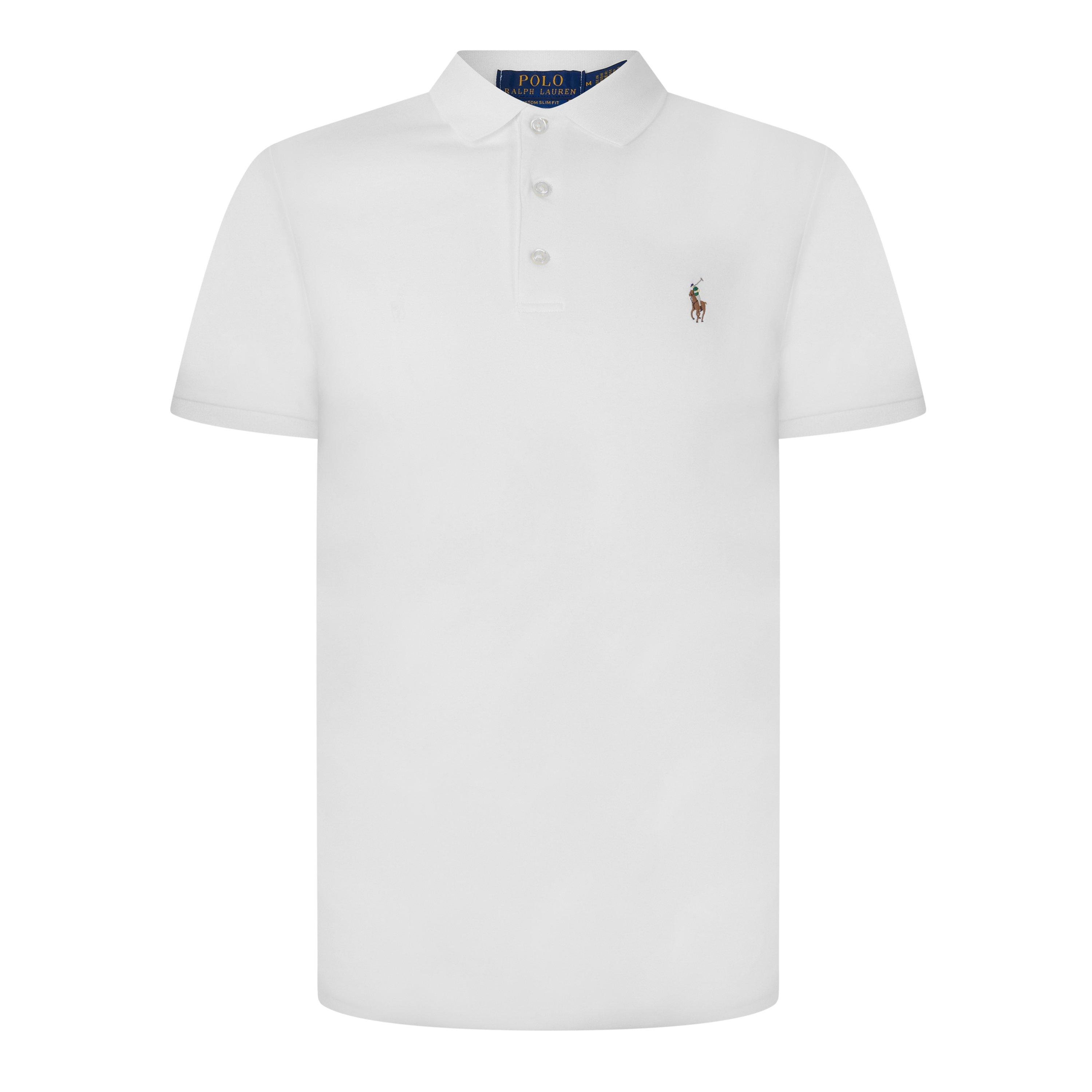 Polo Ralph Lauren Men's Slim Fit Short Sleeve Polo Shirt - White - S