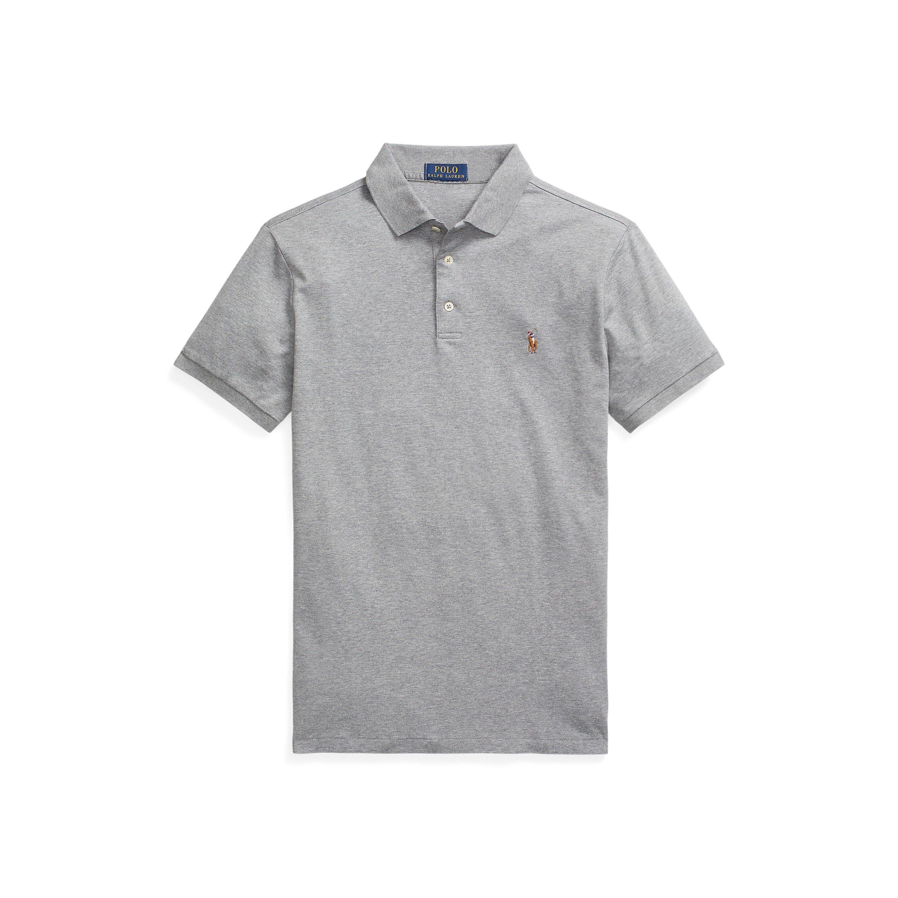 Polo Ralph Lauren Men's Slim Fit Short Sleeve Polo Shirt - Steel Heather - XL