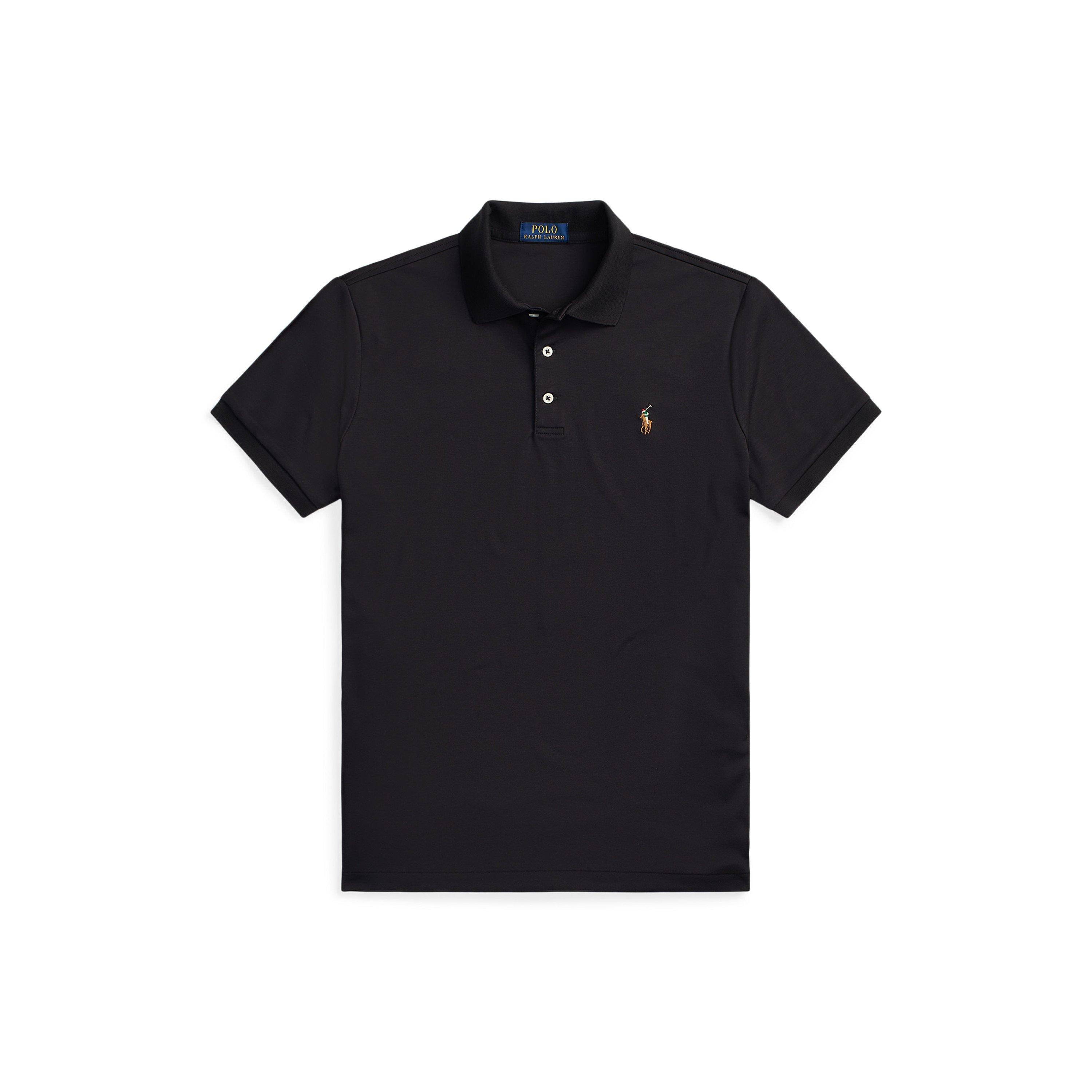 Polo Ralph Lauren Mens Slim Fit Short Sleeve Polo Shirt - Polo Black - L