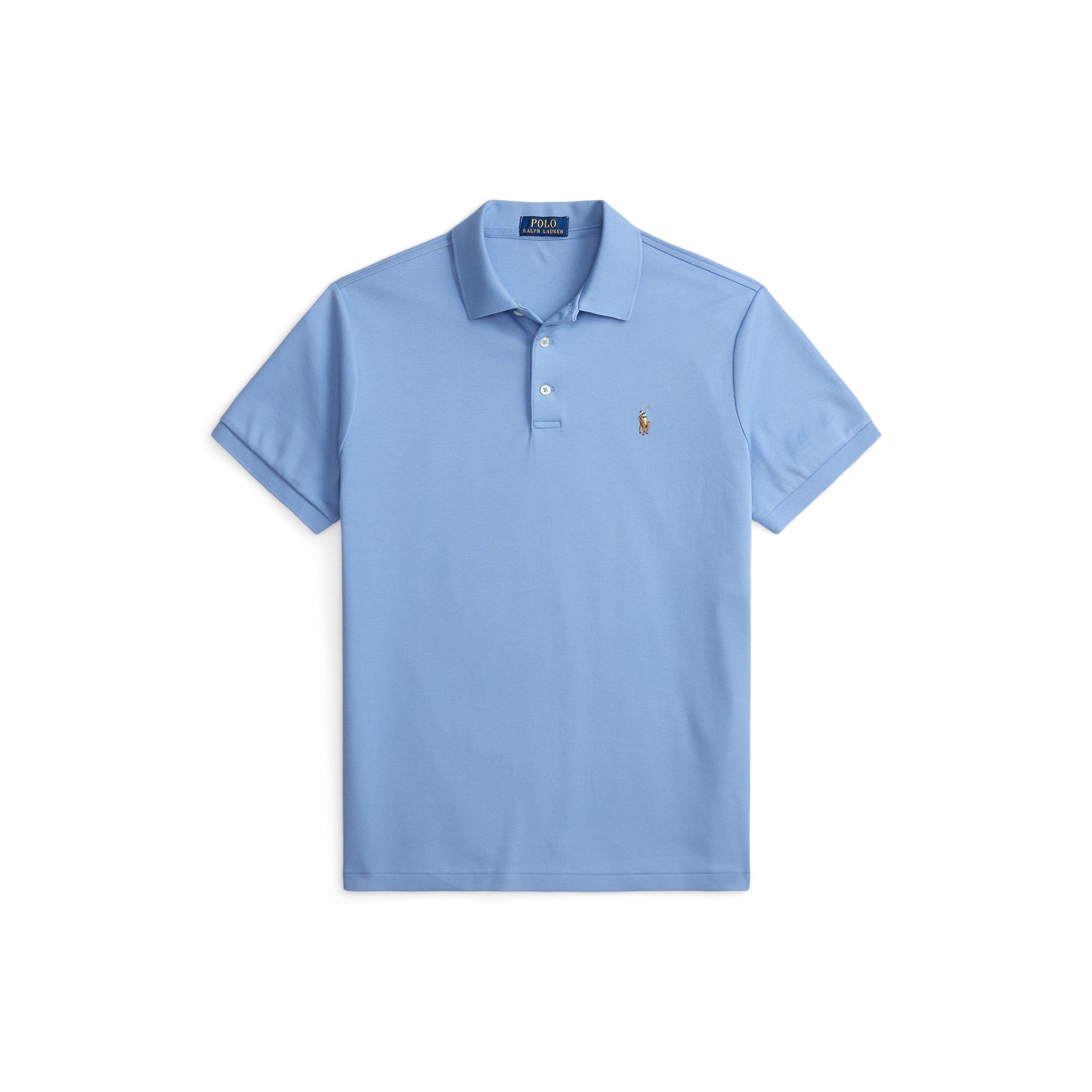 Polo Ralph Lauren Mens Slim Fit Short Sleeve Polo Shirt - Sky Blue - L