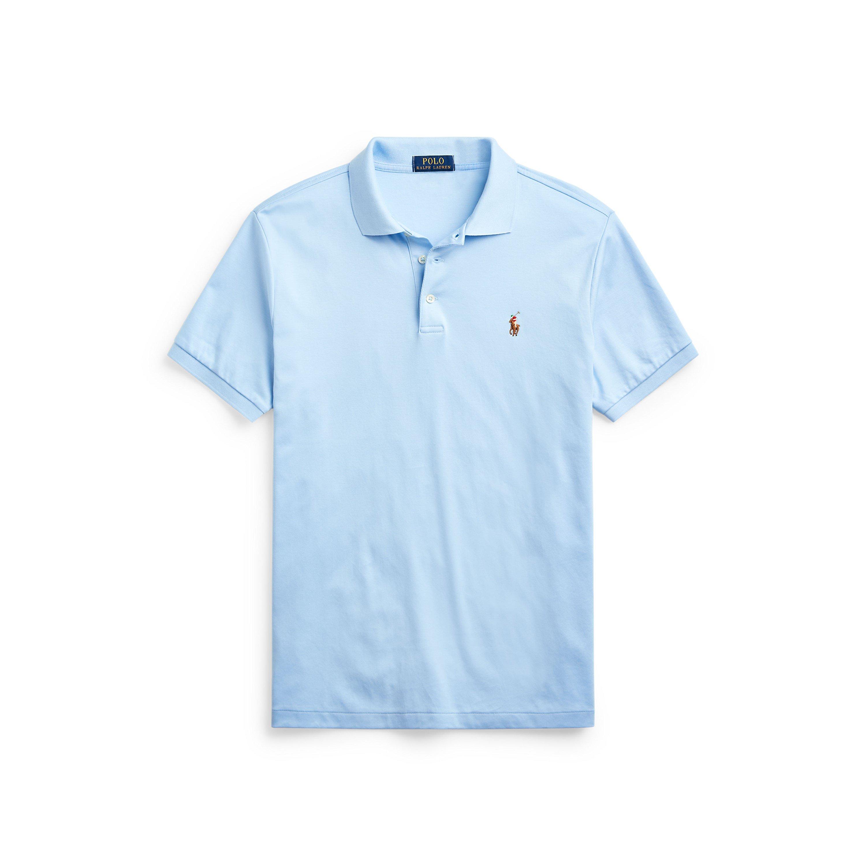 Polo Ralph Lauren Mens Slim Fit Short Sleeve Polo Shirt - Office Blue - L