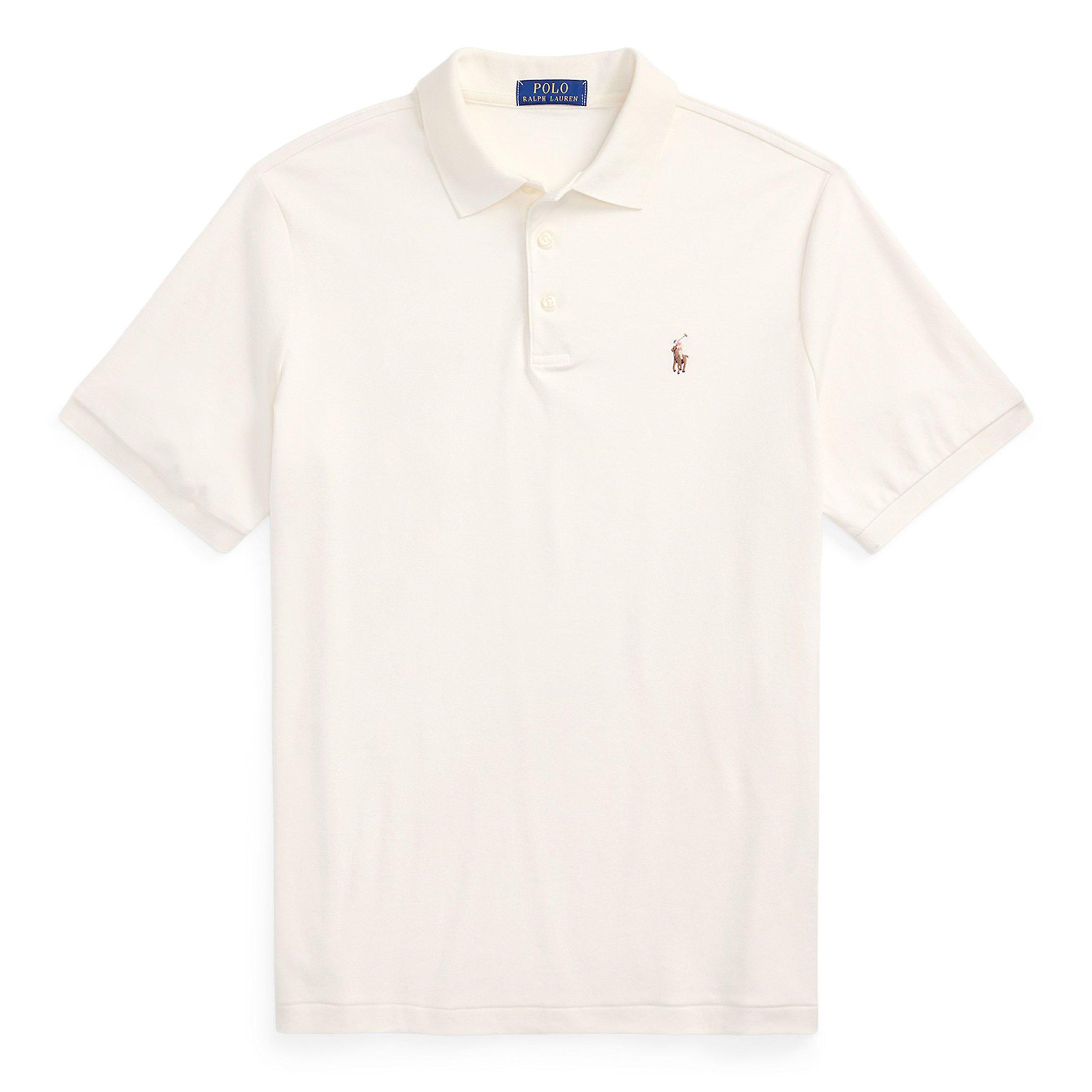 Polo Ralph Lauren Men's Slim Fit Short Sleeve Polo Shirt - Pale Cream - S