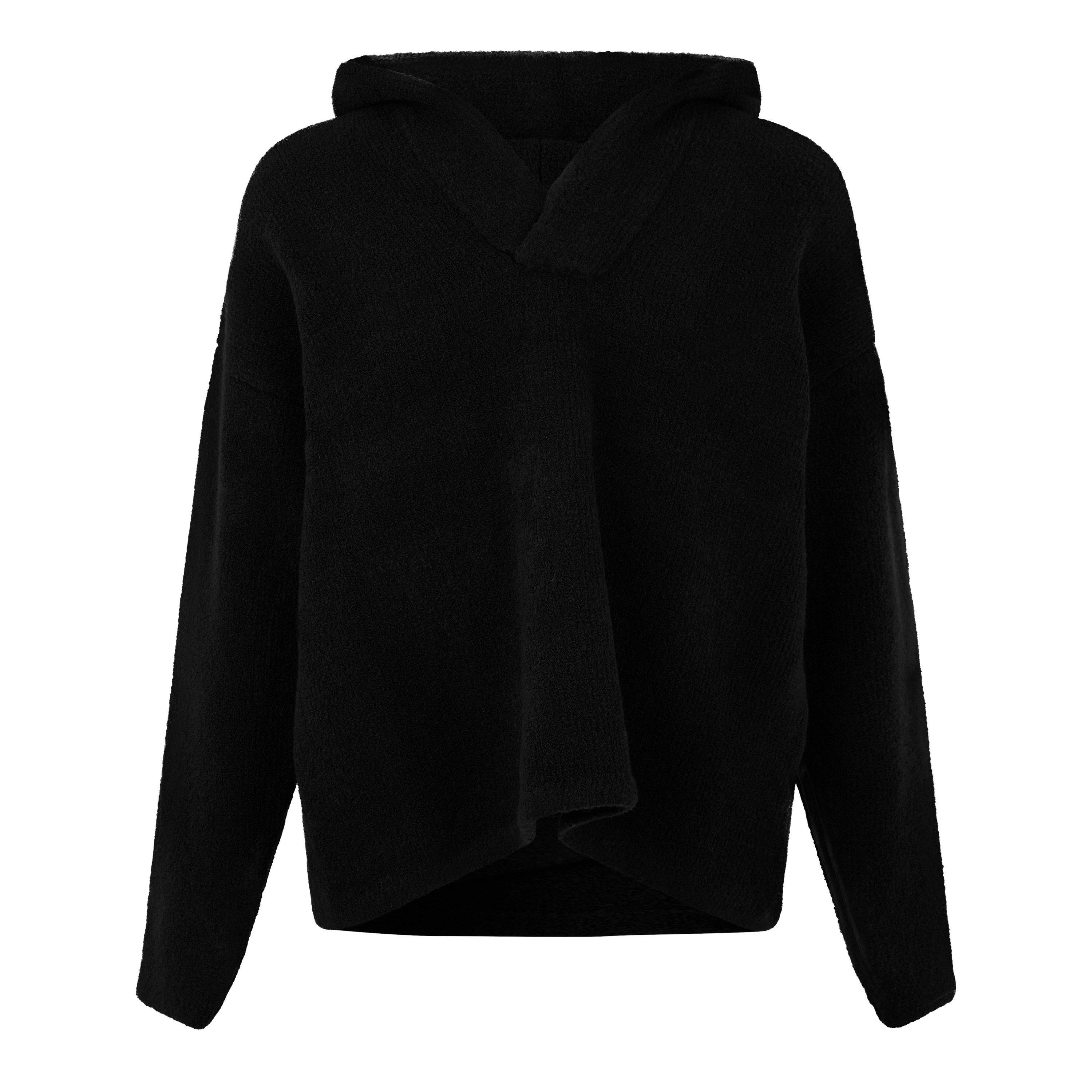 Black - Fear Of God - Bouclé Polo Hoodie - 5