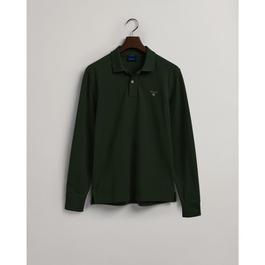 Gant Gant Long Sleeve Original Rugger Polo Shirt Mens