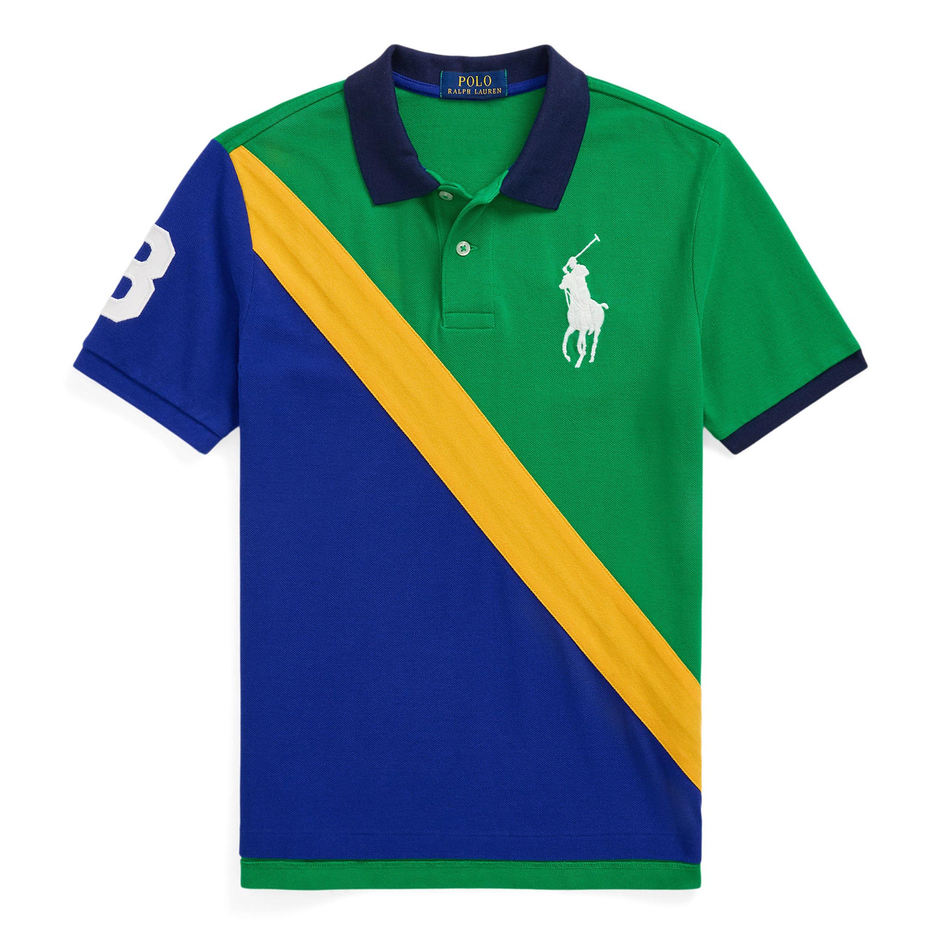 Stafford Grn - Polo Ralph Lauren - Big Pony Cotton Mesh Polo Shirt Juniors - 1