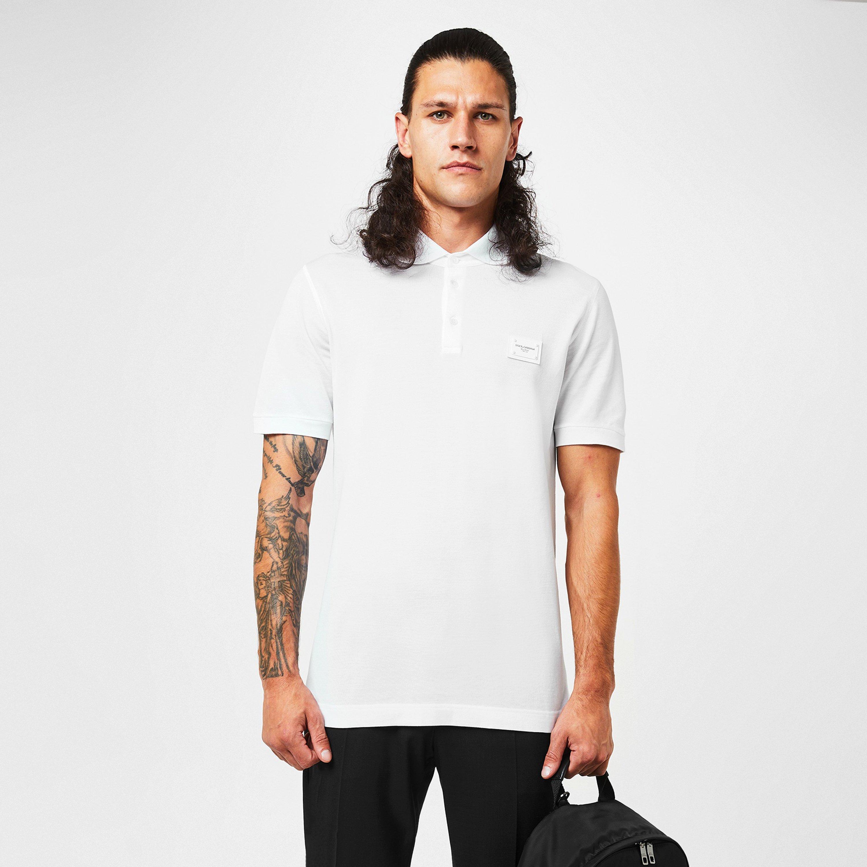 Dolce and Gabbana | Rubber Plate Polo Shirt | Short Sleeve