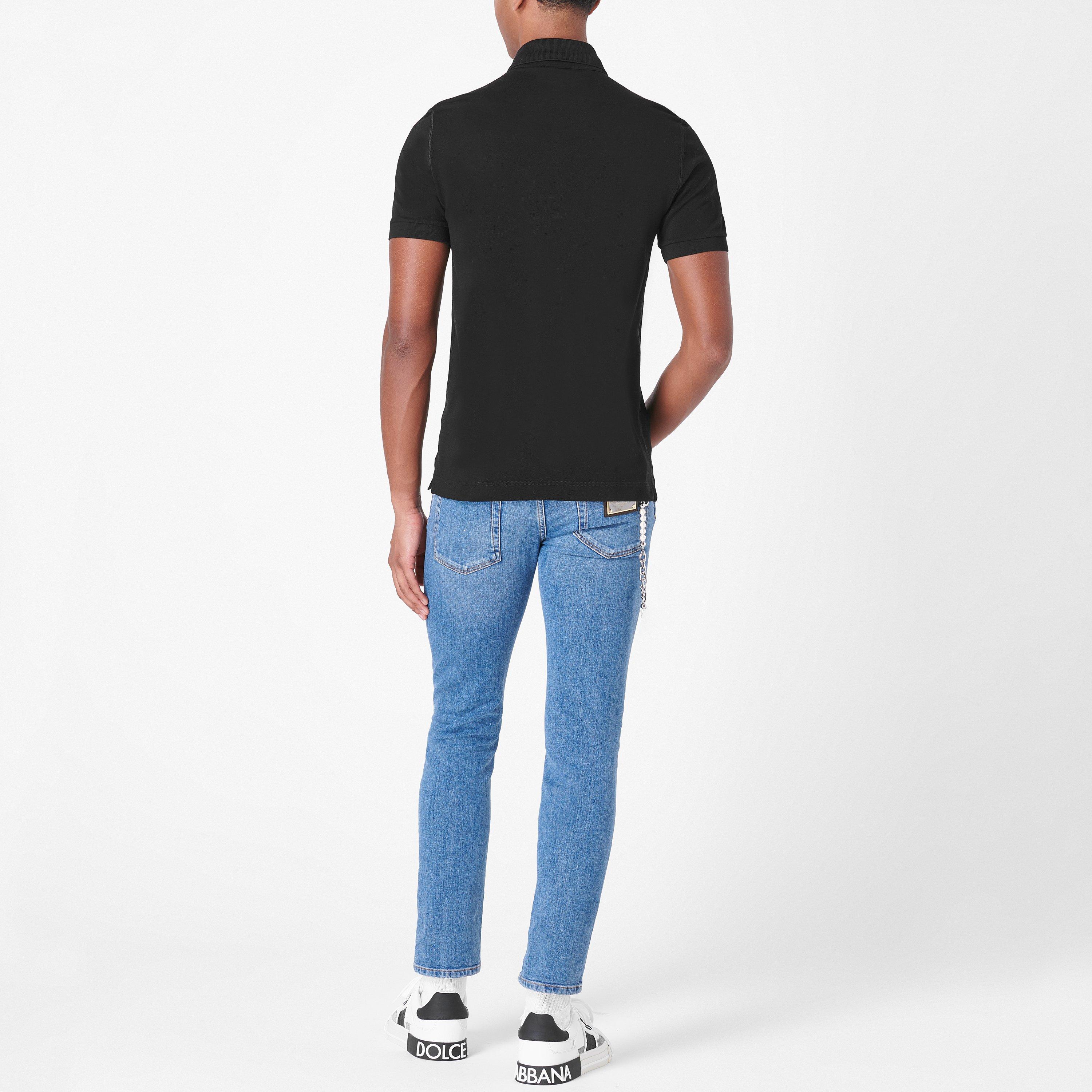 Nero N0000 - Dolce and Gabbana - Rubber Plate Polo Shirt - 4