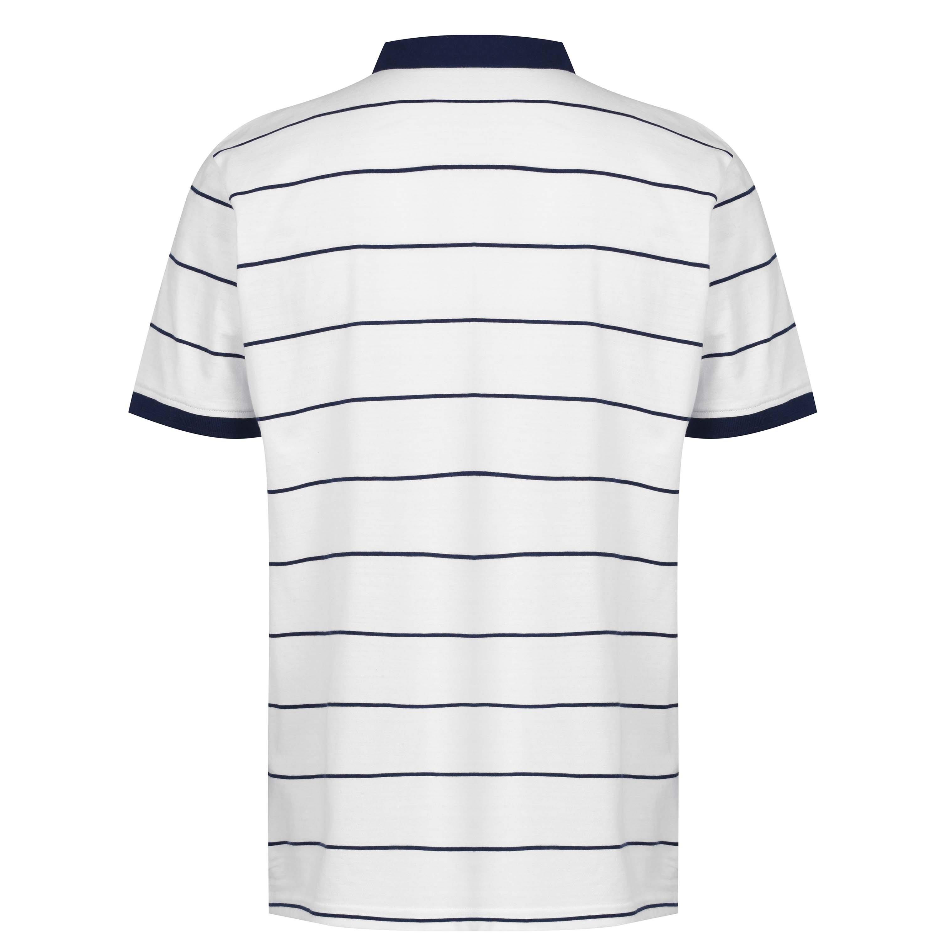 Weiß/Marineblau - Lee Cooper - Stripe Polo Mens - 2