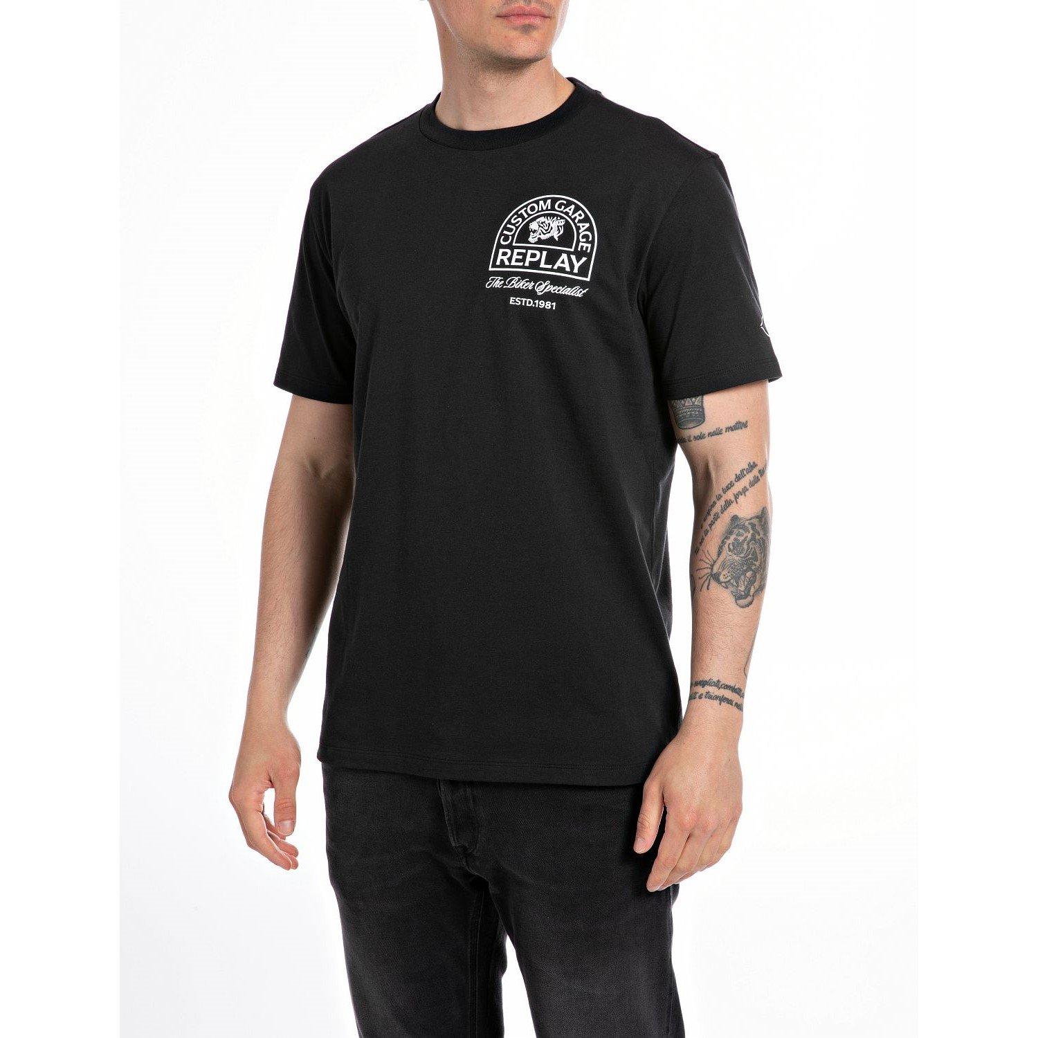 Replay Men's Regular Fit T-Shirt - Black 098 - S