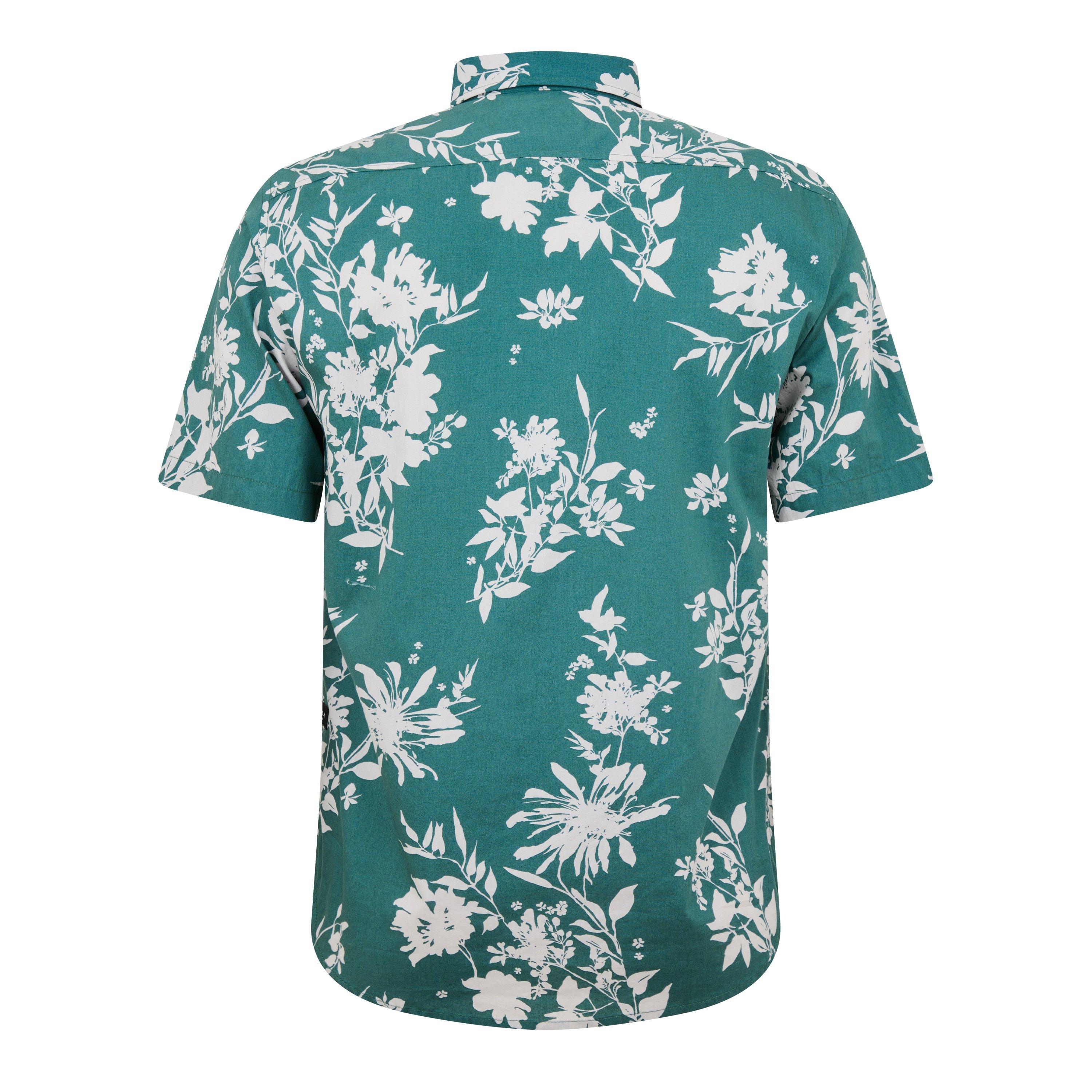 Green 010 - Replay - Men's Floral Print Short-Sleeve Patterned Shirt - 6