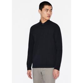 Armani Exchange Long Sleeve Pique Polo Shirt