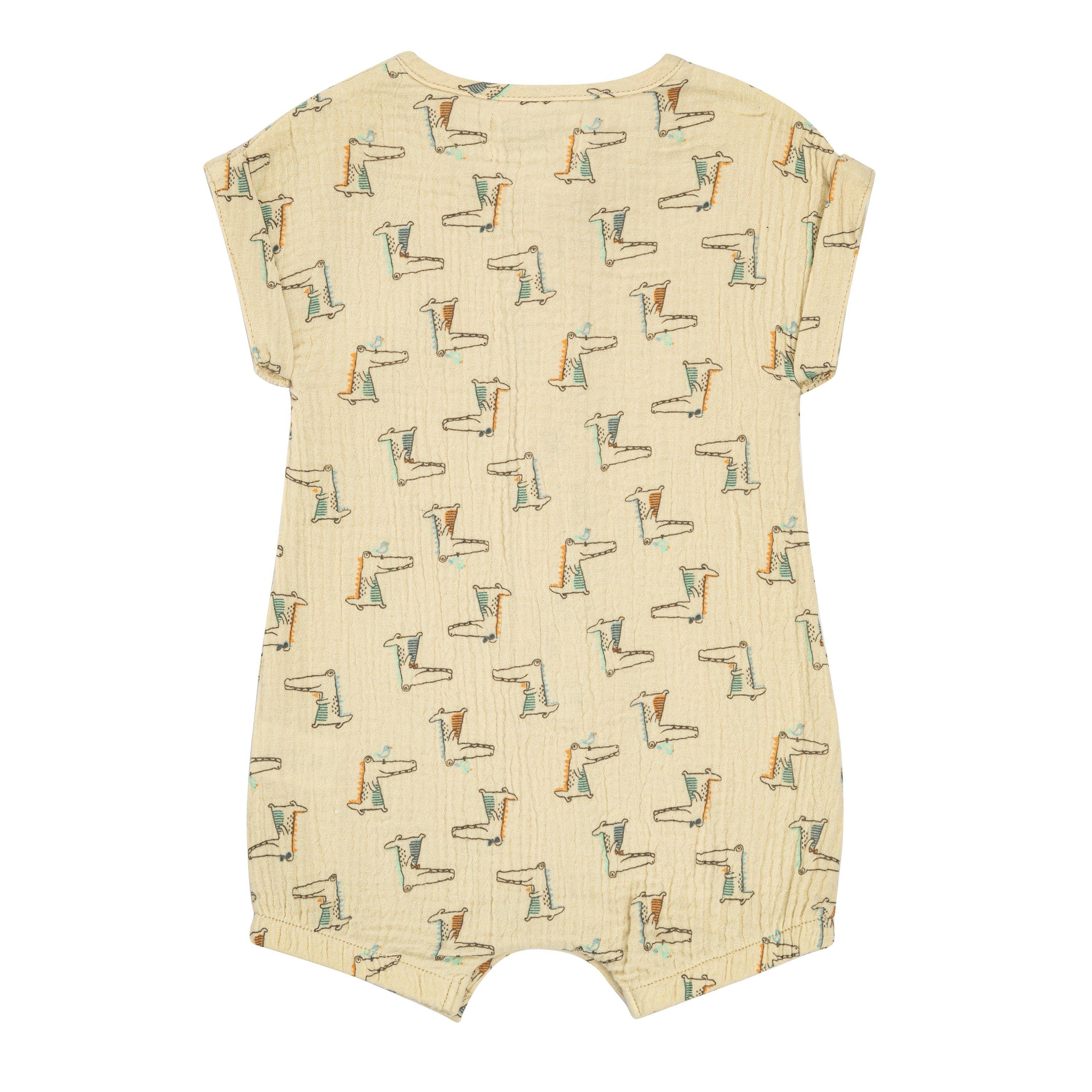 BEIGE - Hello World - Studio Button-Up Bodysuit - 2