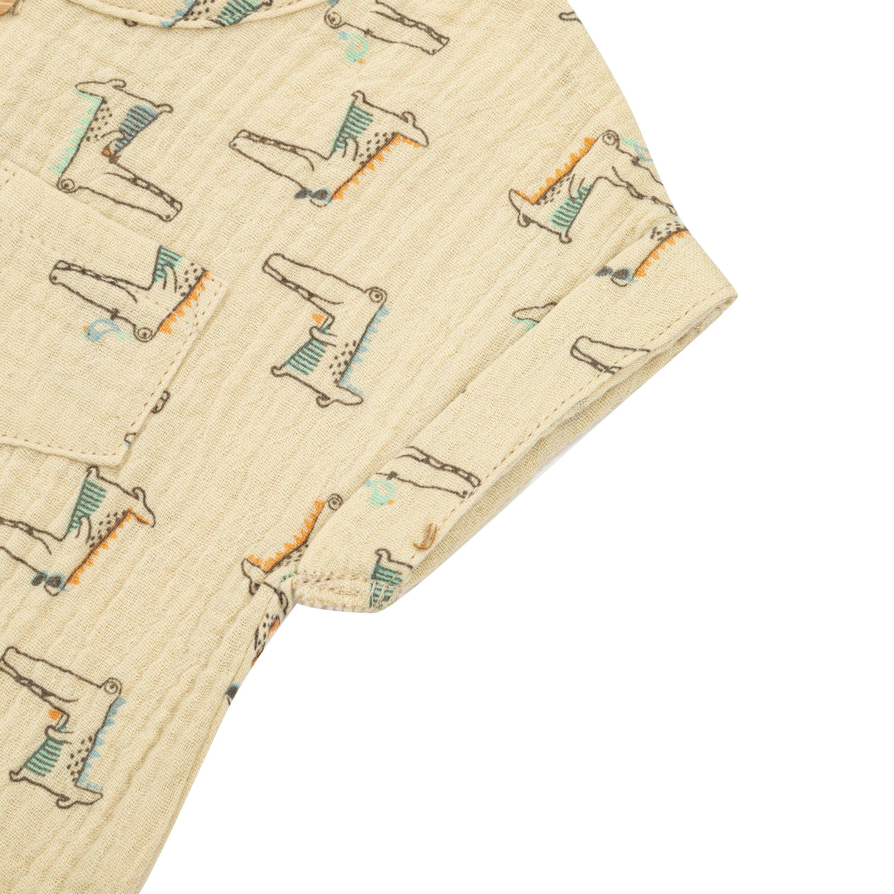 BEIGE - Hello World - Studio Button-Up Bodysuit - 5