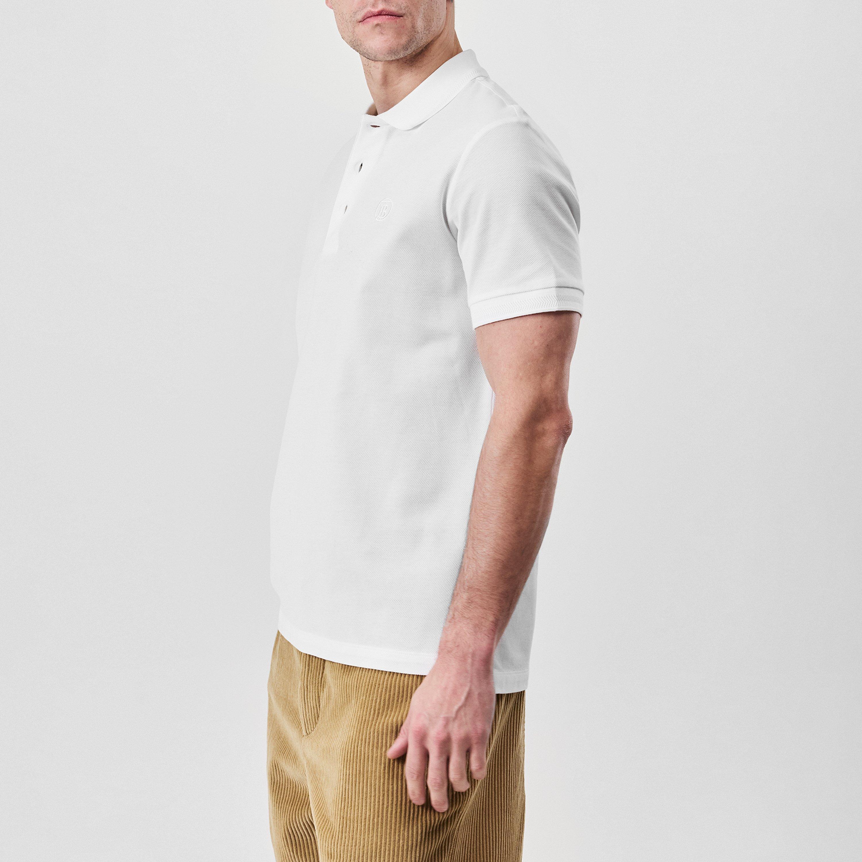 White A1464 - Burberry - Eddie Polo Shirt - 3