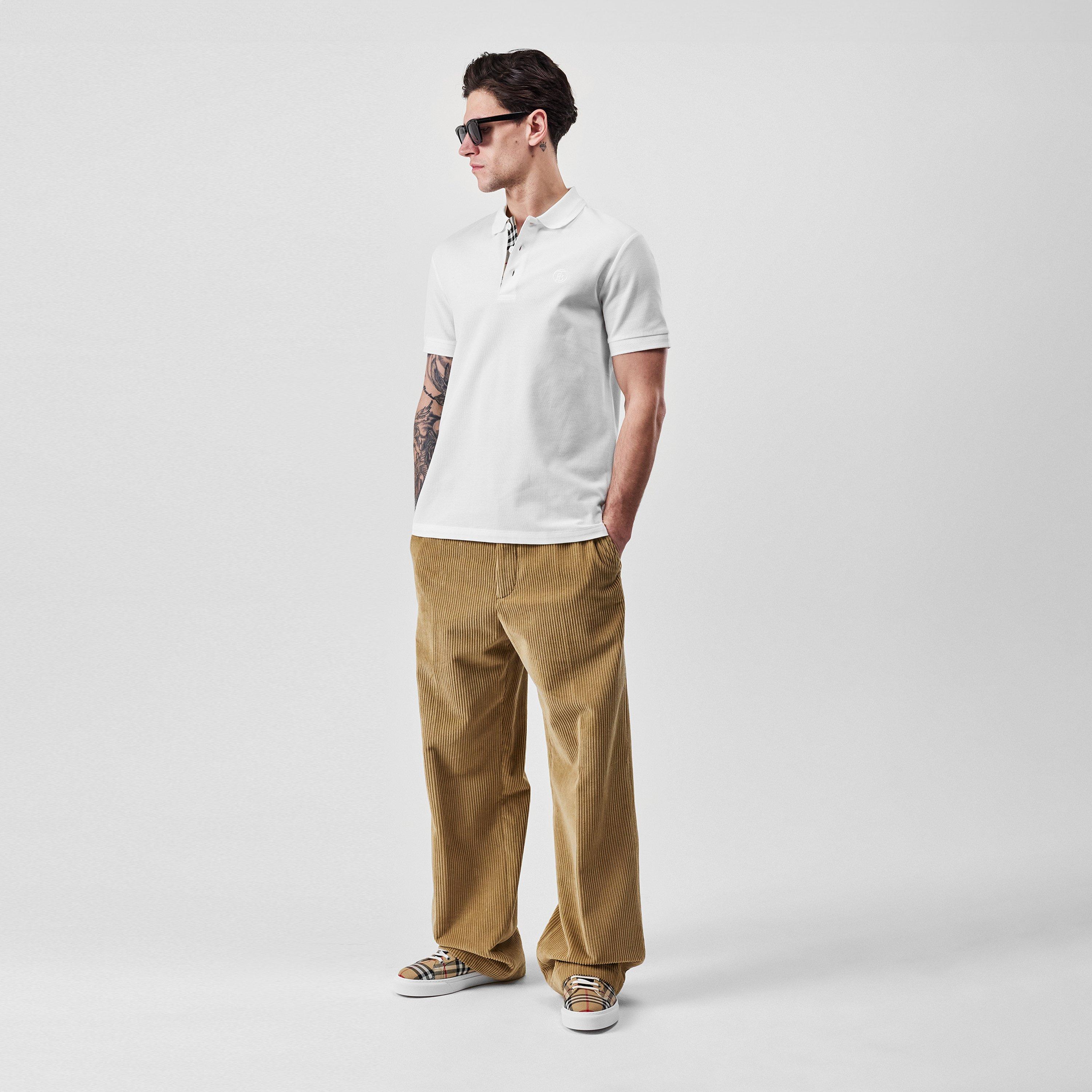 White A1464 - Burberry - Eddie Polo Shirt - 5