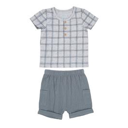 Hello World Studio Baby Boy 2 Piece T-shirt and Short Set