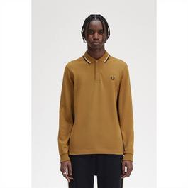 Fred Perry Long Sleeve Twin Tipped Polo Shirt