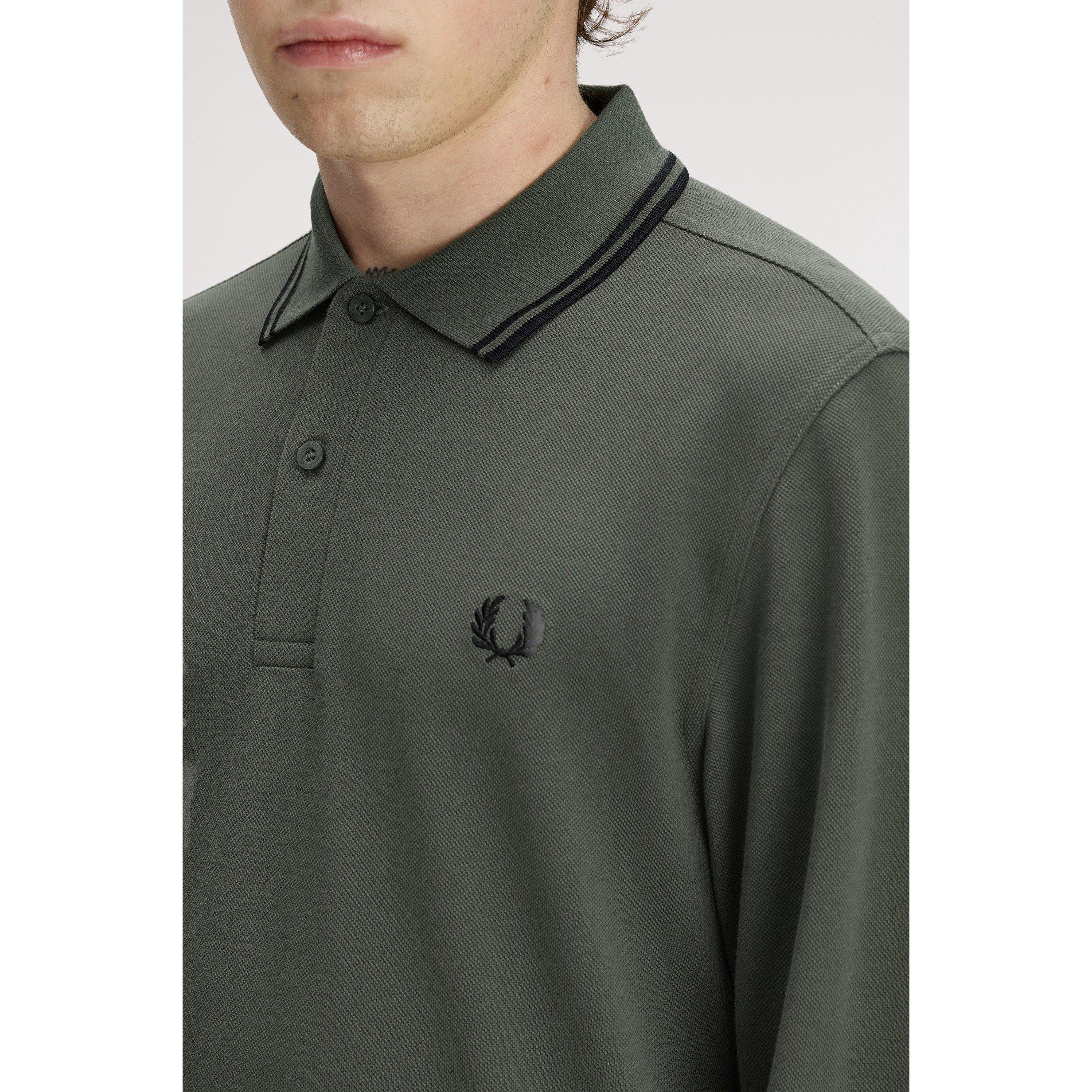 Wrth Grn Z50 - Fred Perry - Long Sleeve Twin Tipped Polo Shirt - 4