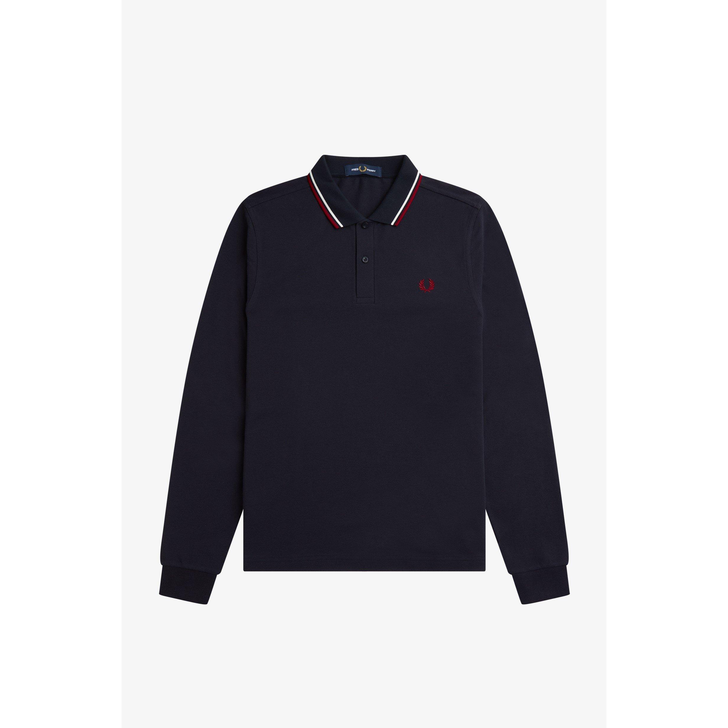 Fred Perry Long Sleeve Twin Tipped Polo Shirt | Cruise Fashion
