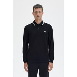 Fred Perry Long Sleeve Twin Tipped Polo Shirt